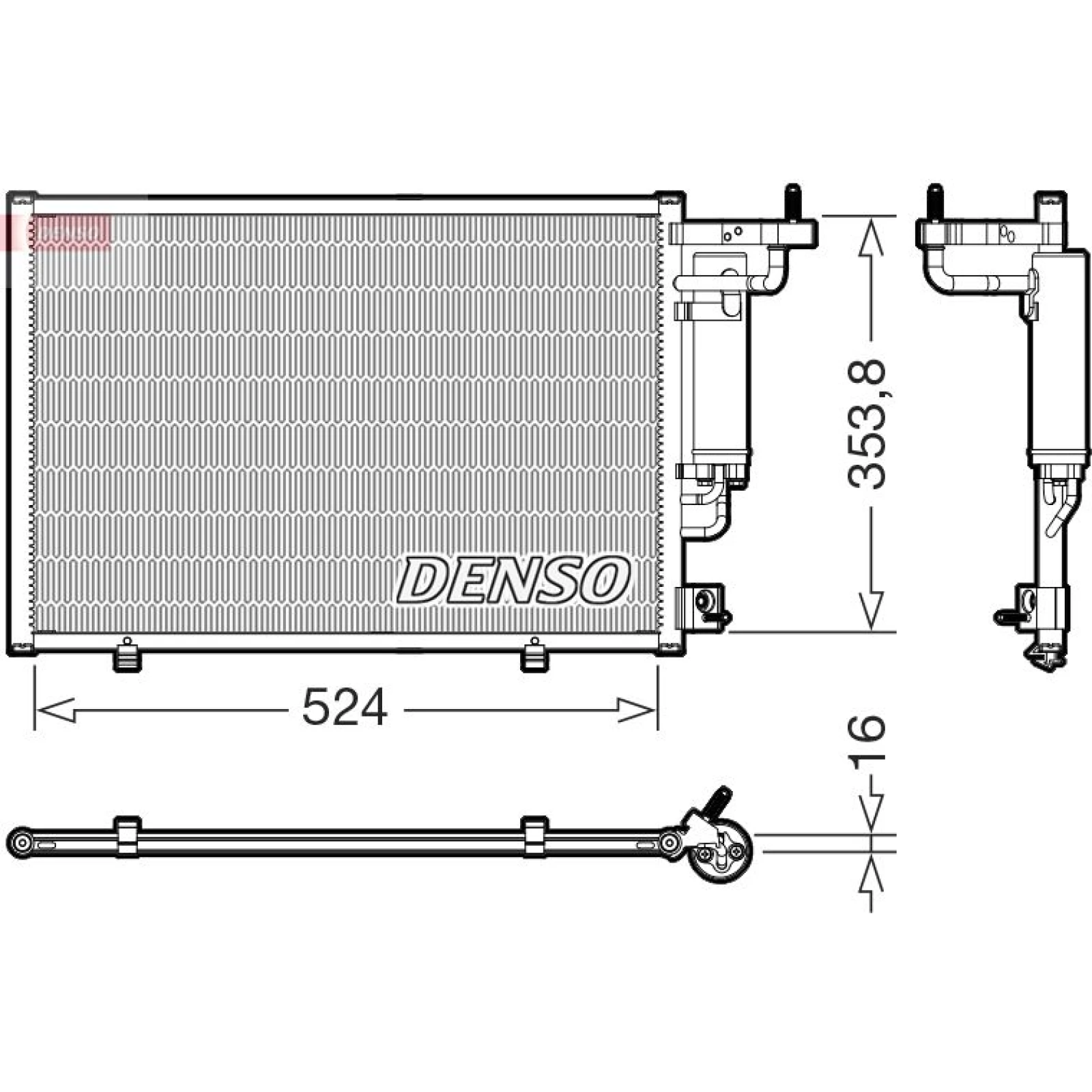 DENSO Kondensator, Klimaanlage DCN10059