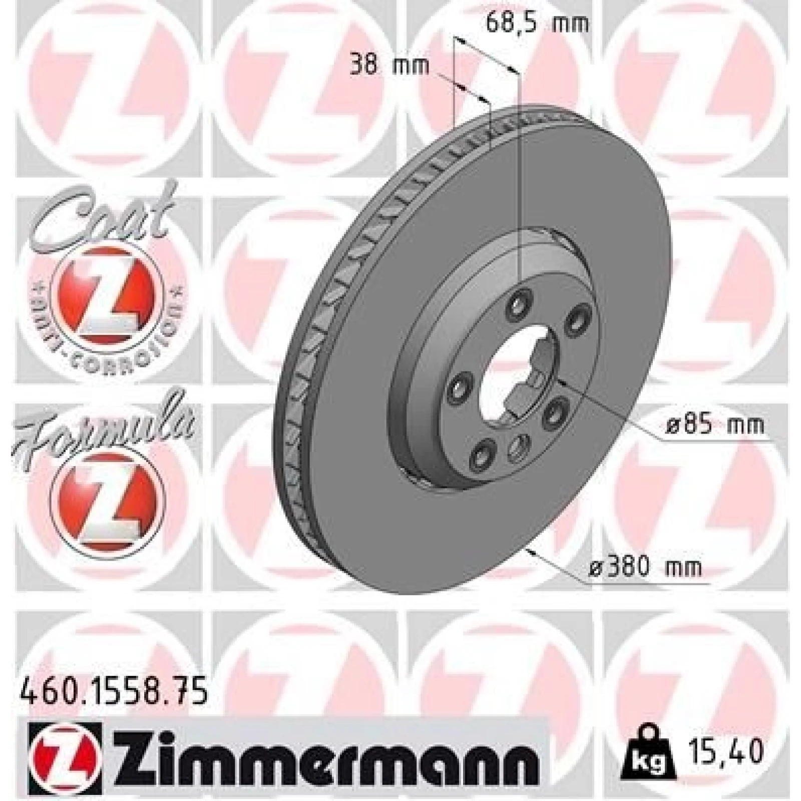 ZIMMERMANN Bremsscheibe 460.1558.75