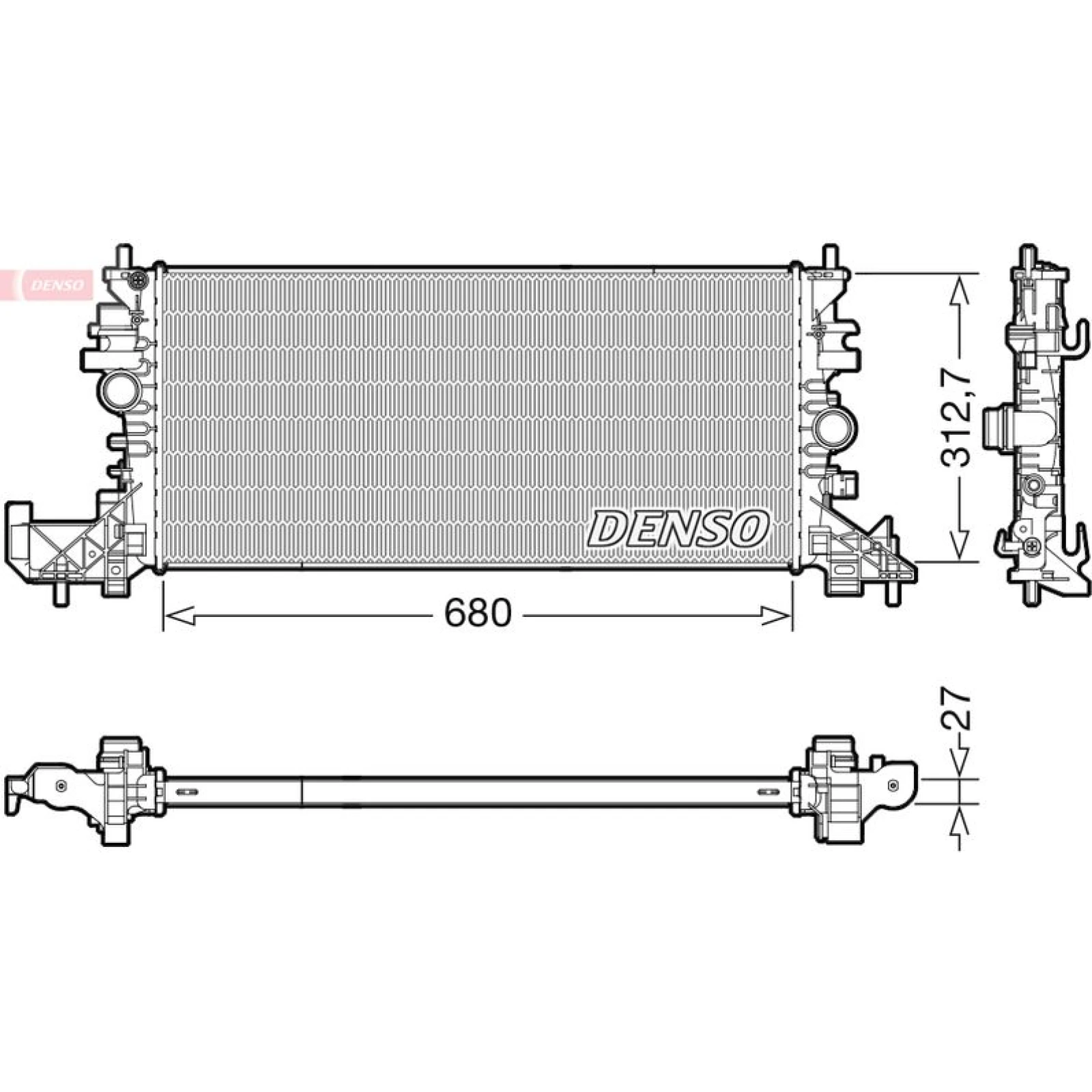 DENSO Kühler, Motorkühlung DRM20118