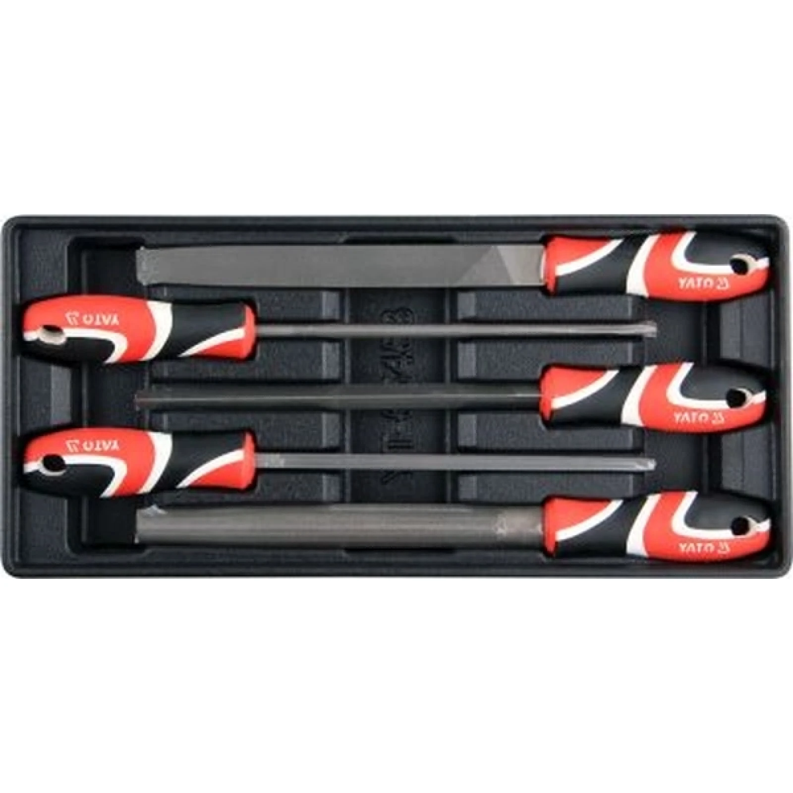 YATO yt-55453 Werkstattfeilensatz 5Tlg. In Schubladeneinlage