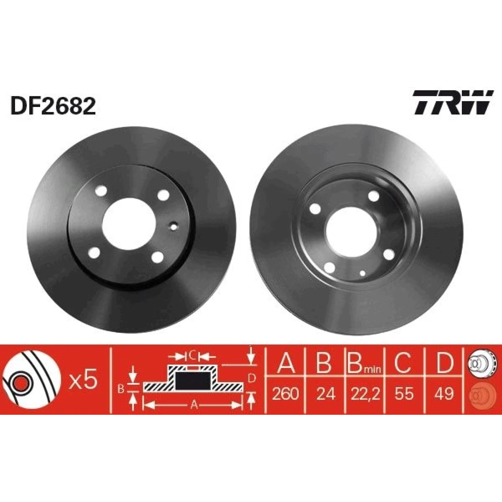 TRW Bremsscheibe DF2682