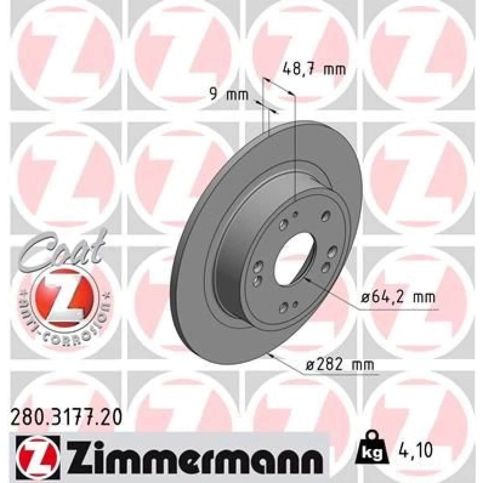 ZIMMERMANN Bremsscheibe 280.3177.20