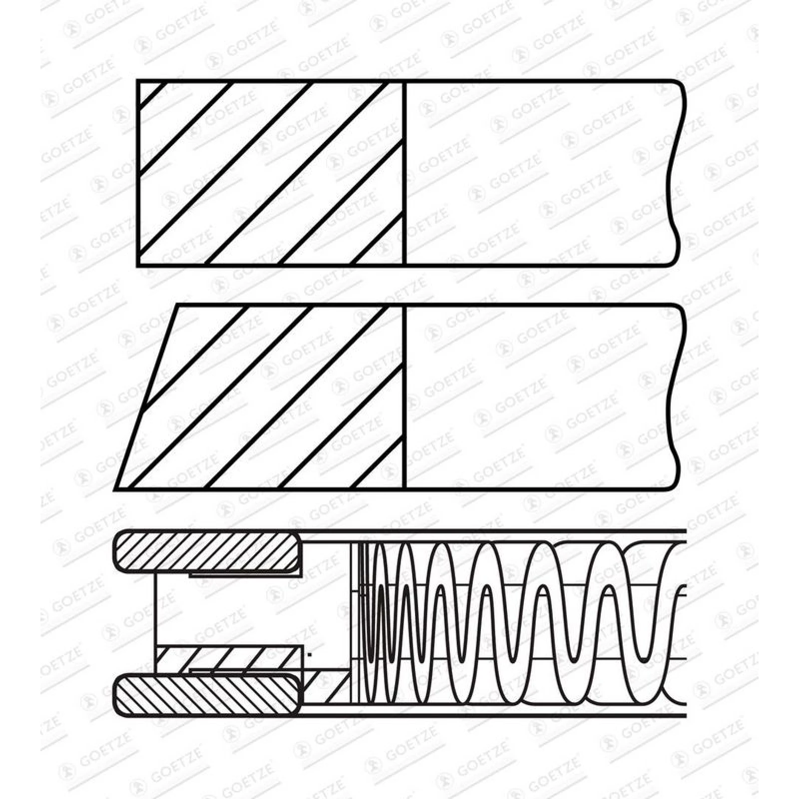 GOETZE ENGINE Kolbenring 08-102700-00