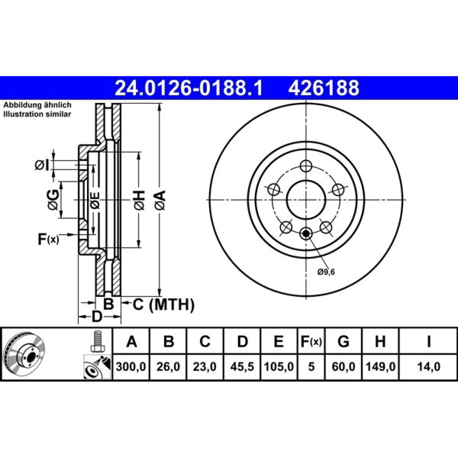Bremsscheibe 24.0126-0188.1