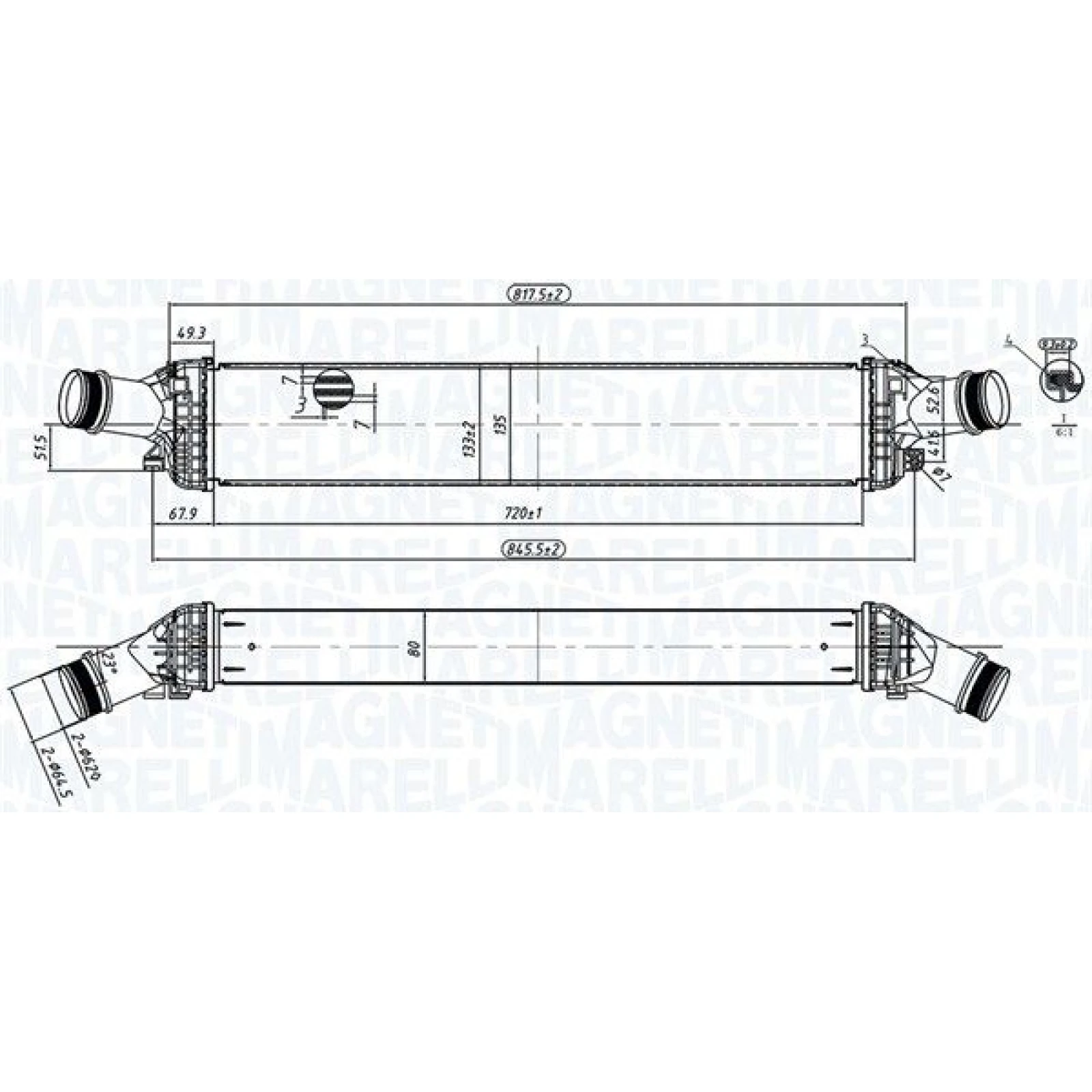 MAGNETI MARELLI Ladeluftkühler 351319204430