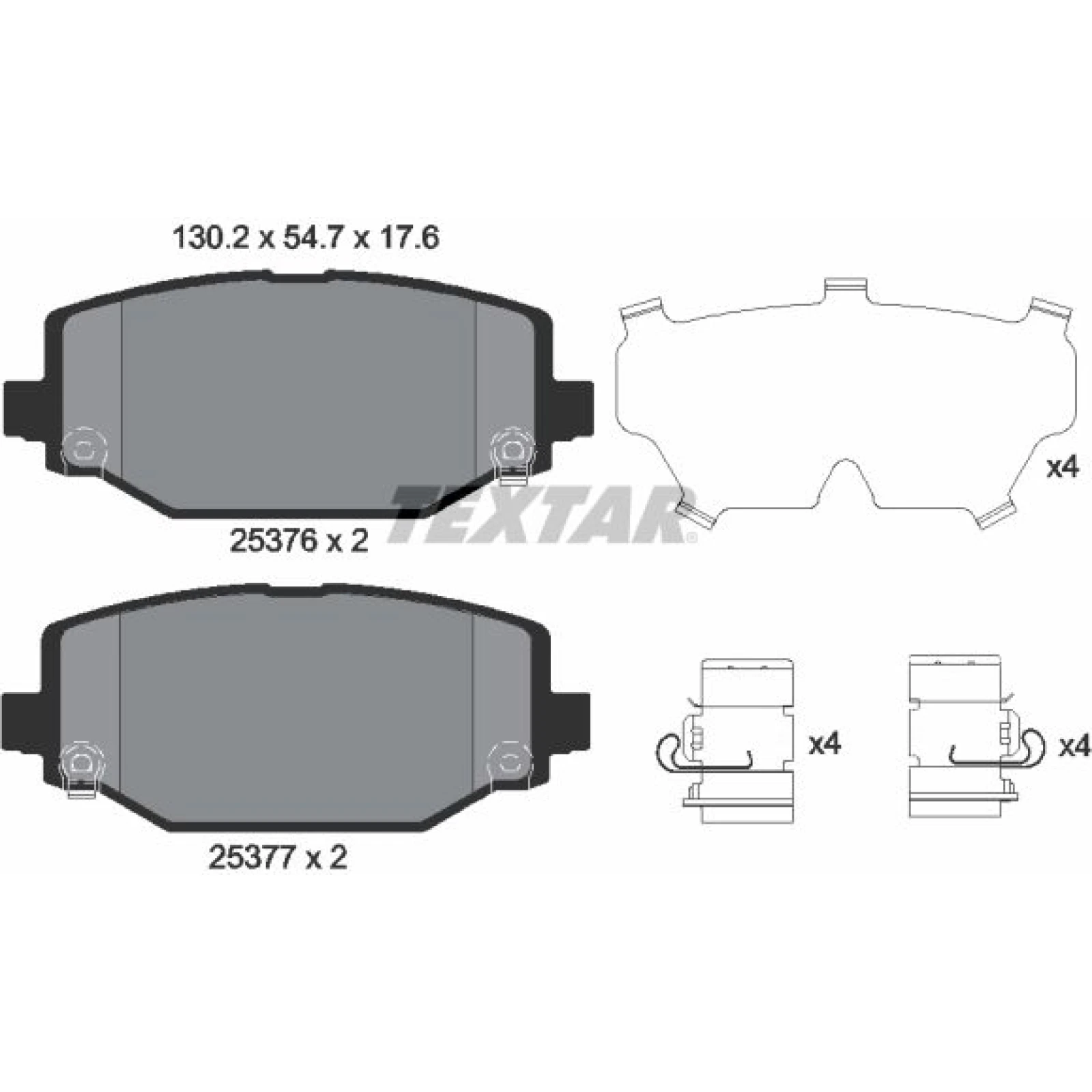 Bremsbelagsatz Chrysler T. Voyager 12 2537601