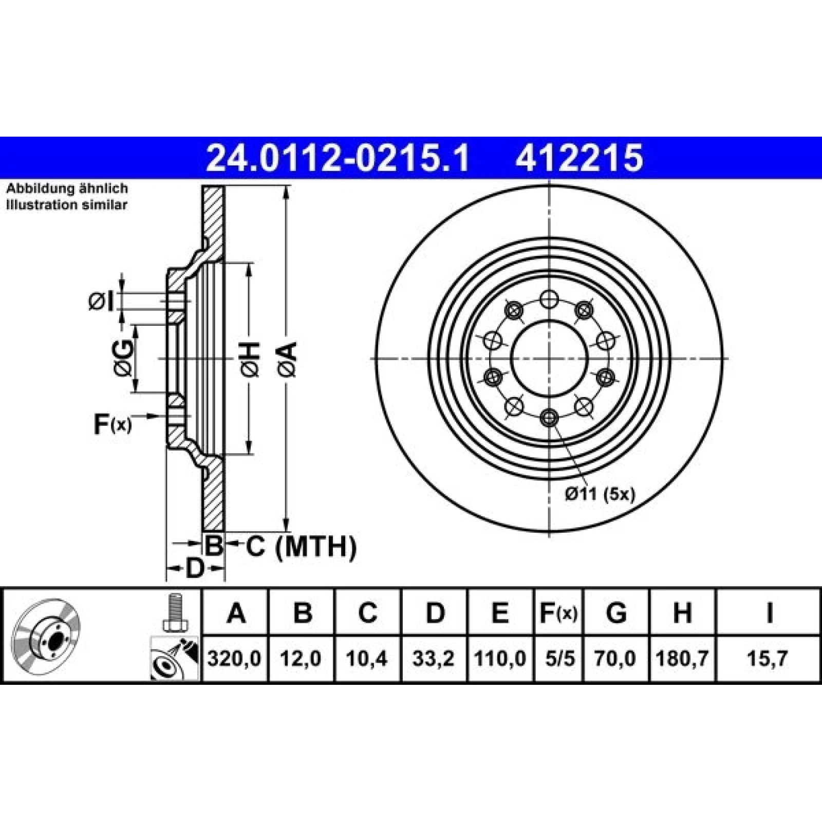 Bremsscheibe 24.0112-0215.1
