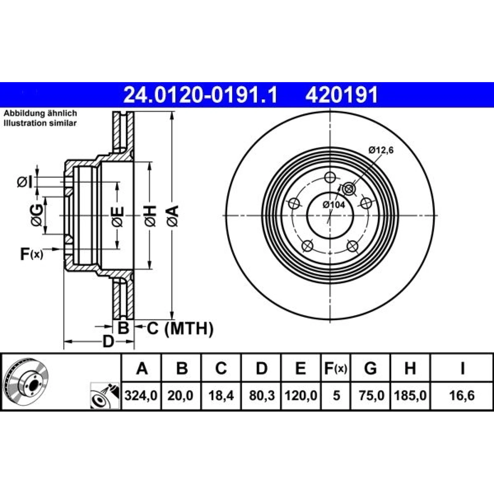 Bremsscheibe 24.0120-0191.1