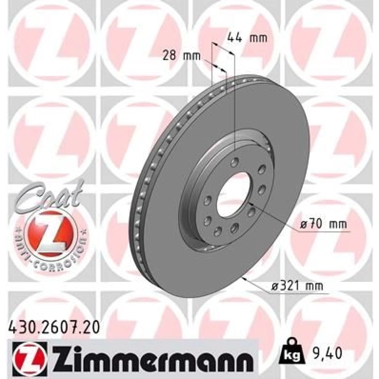 ZIMMERMANN Bremsscheibe 430.2607.20