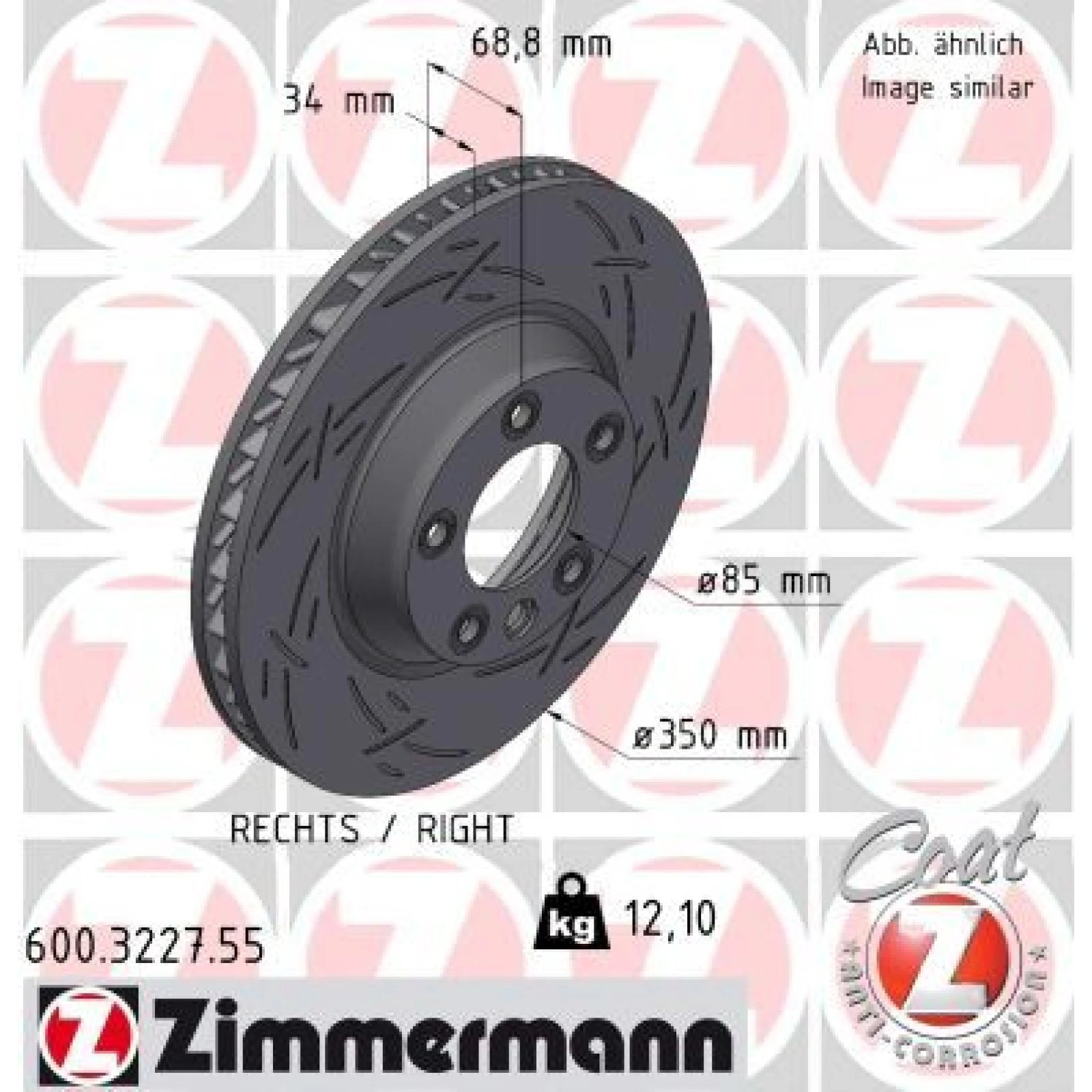 ZIMMERMANN Bremsscheibe 600.3227.55