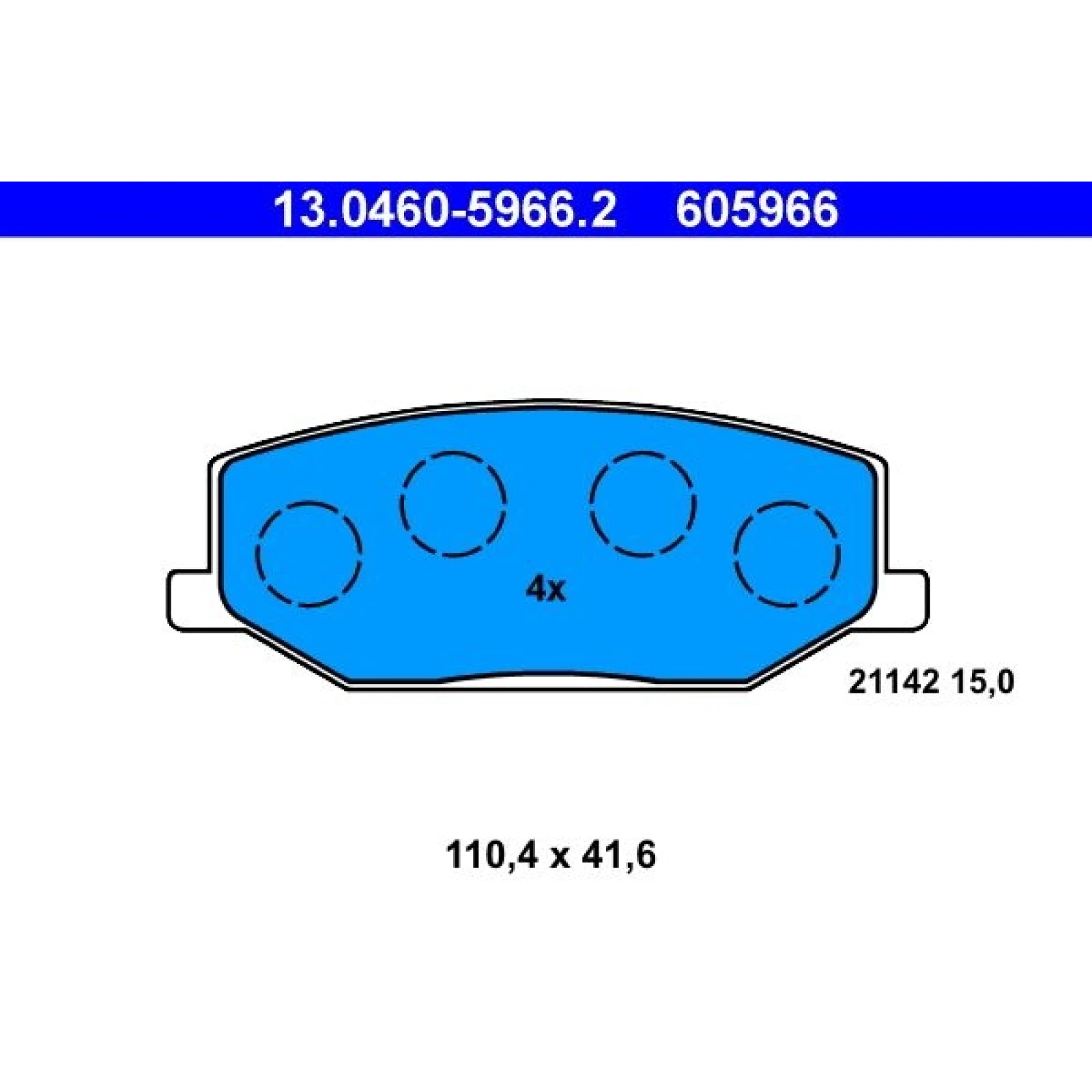 Bremsbelagsatz Suzuki P. Jimny 1.3 16V 98 13.0460-5966.2