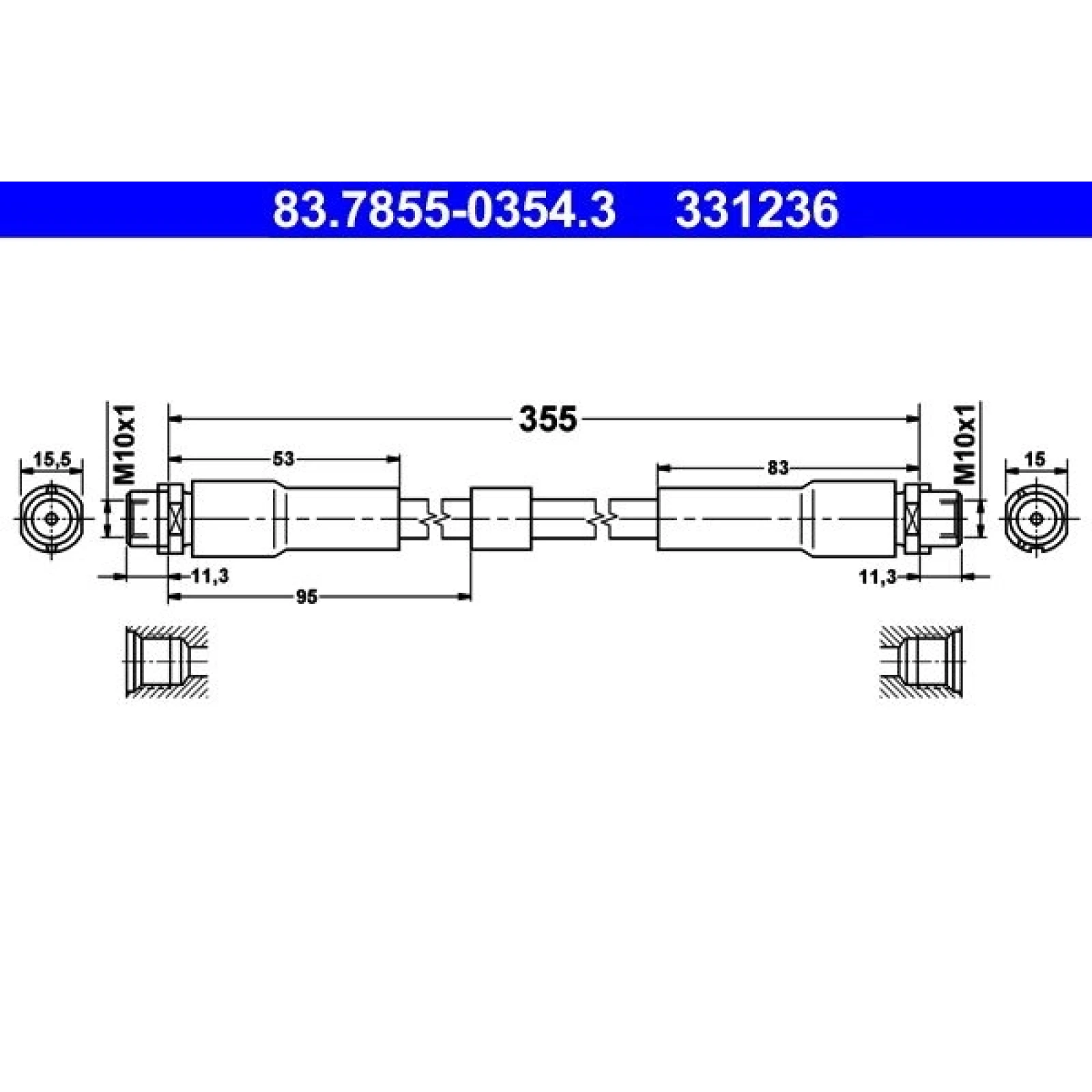 ATE Bremsschlauch 83.7855-0354.3