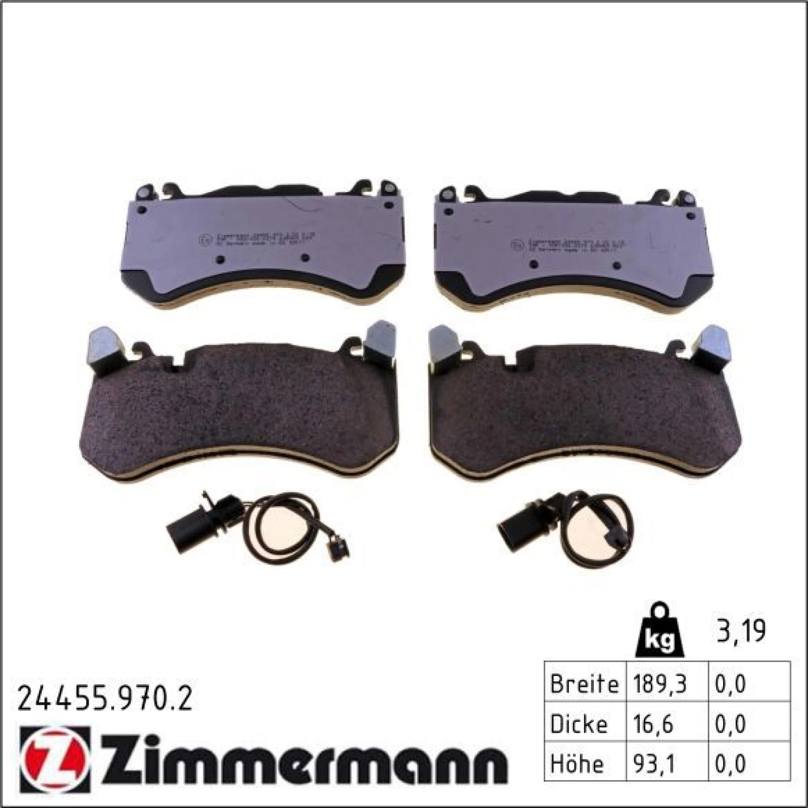 ZIMMERMANN Bremsbeläge 24455.970.2