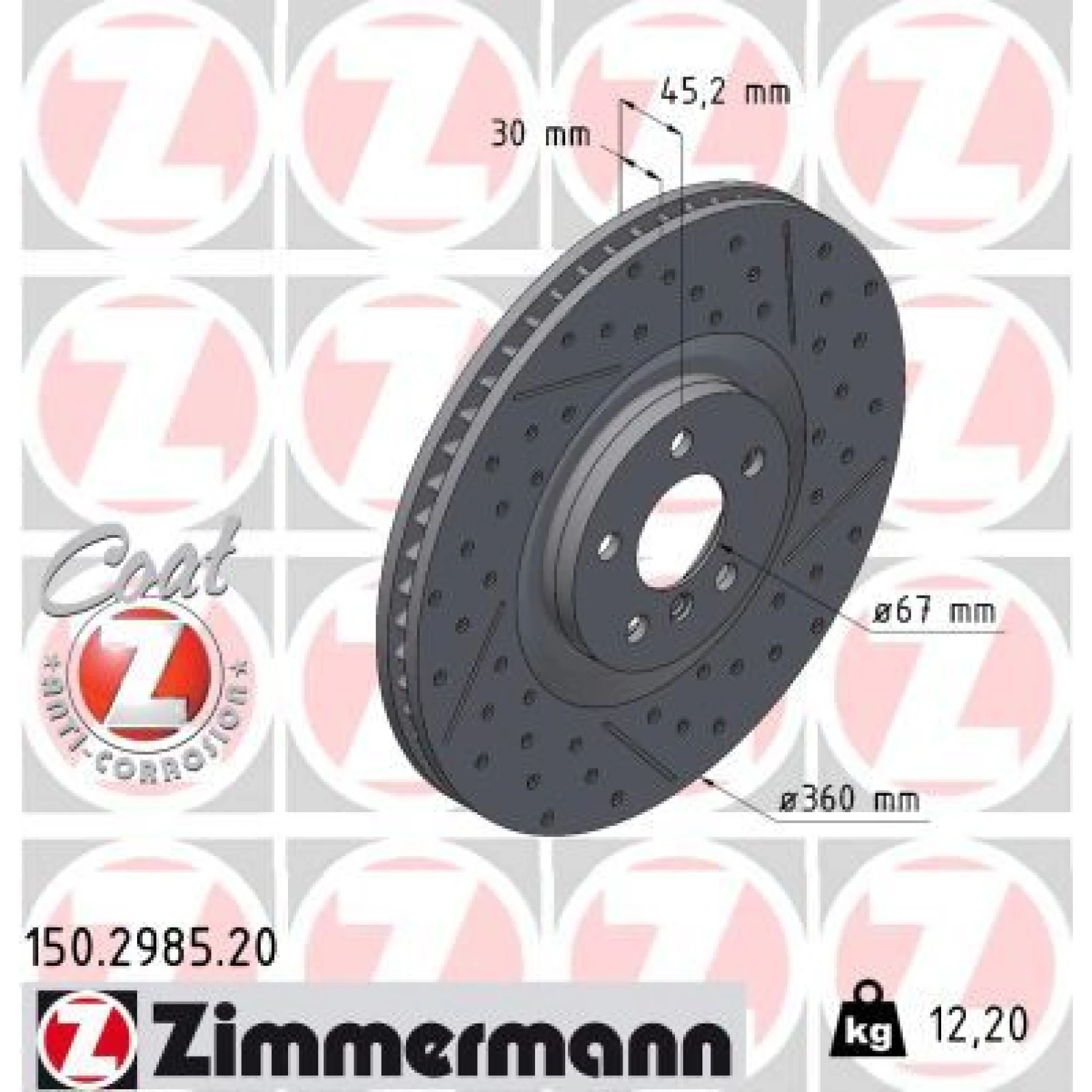 ZIMMERMANN Bremsscheibe 150.2985.20