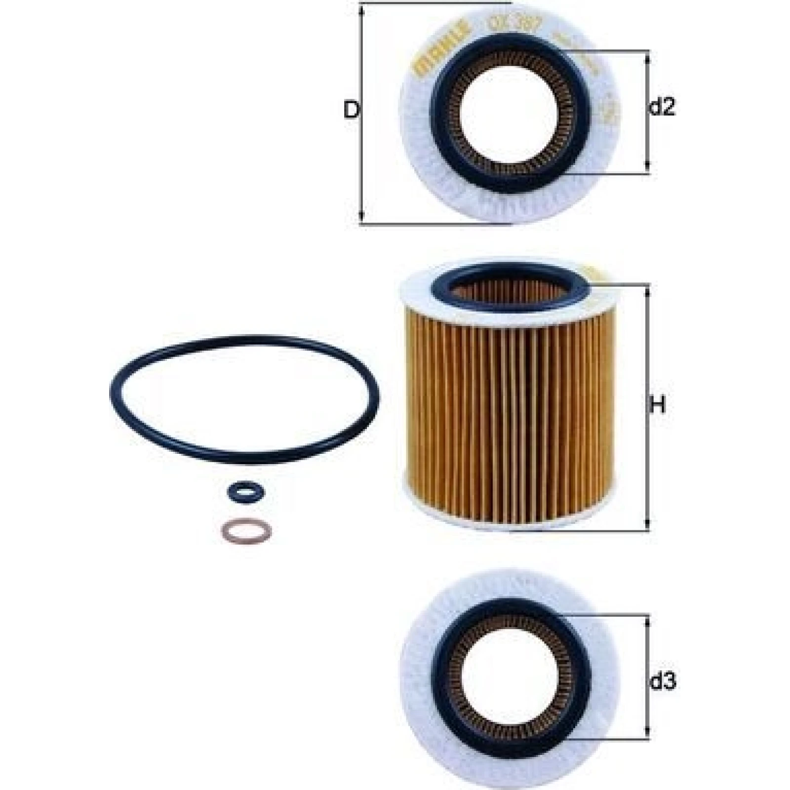 MAHLE Ölfilter OX 387D