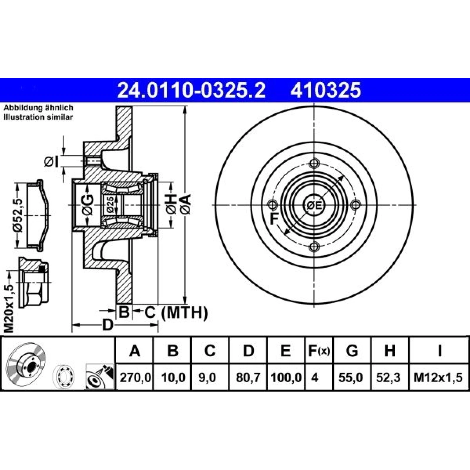 Bremsscheibe Renault T. Scenic 03- Mit Gewinn 24.0110-0325.2