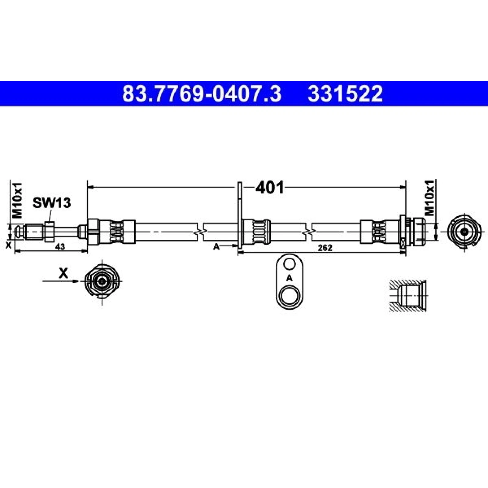 Bremsschlauch 83.7769-0407.3