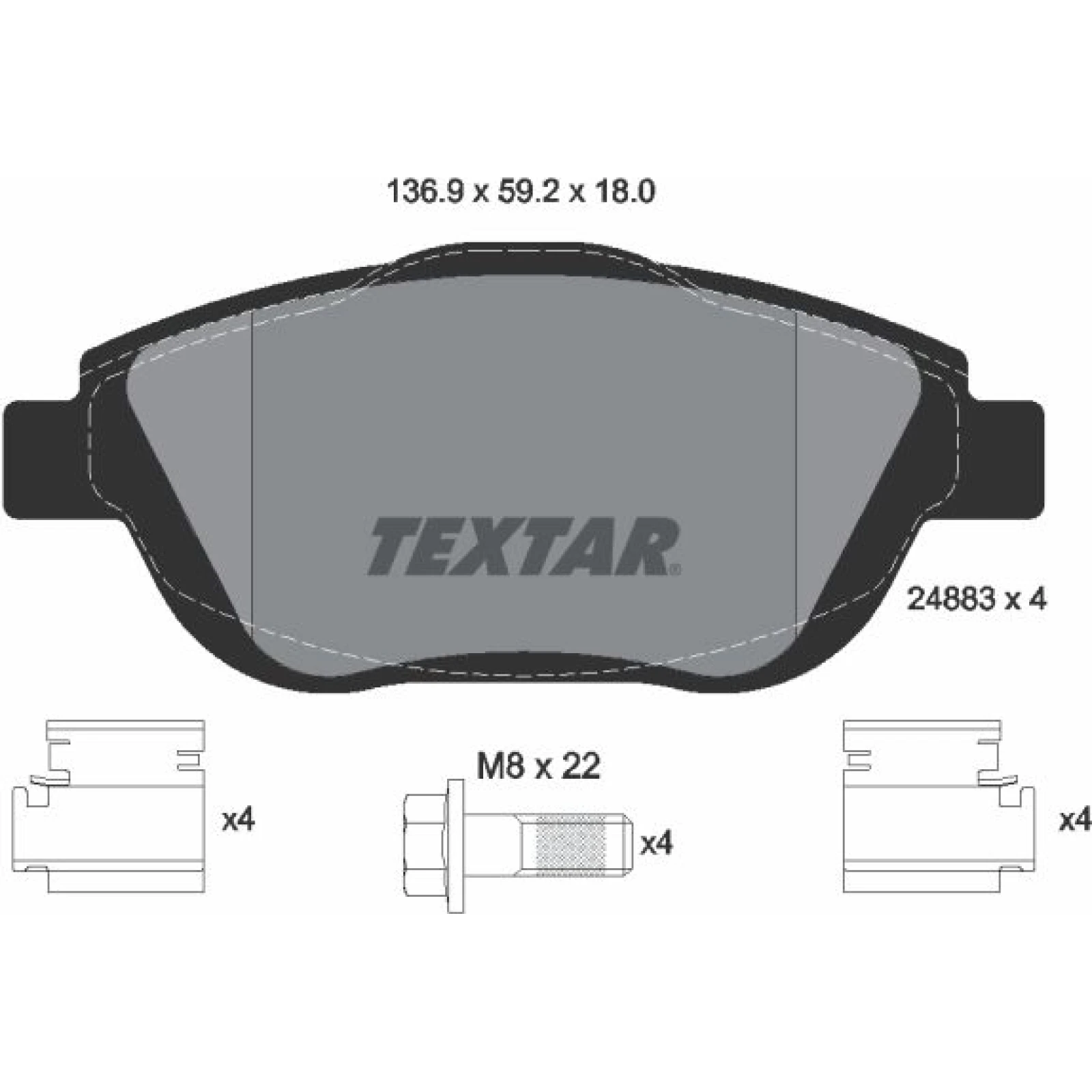 Bremsbelagsatz Citroen P. C3/Picasso 09-/Ds3 10 2488301