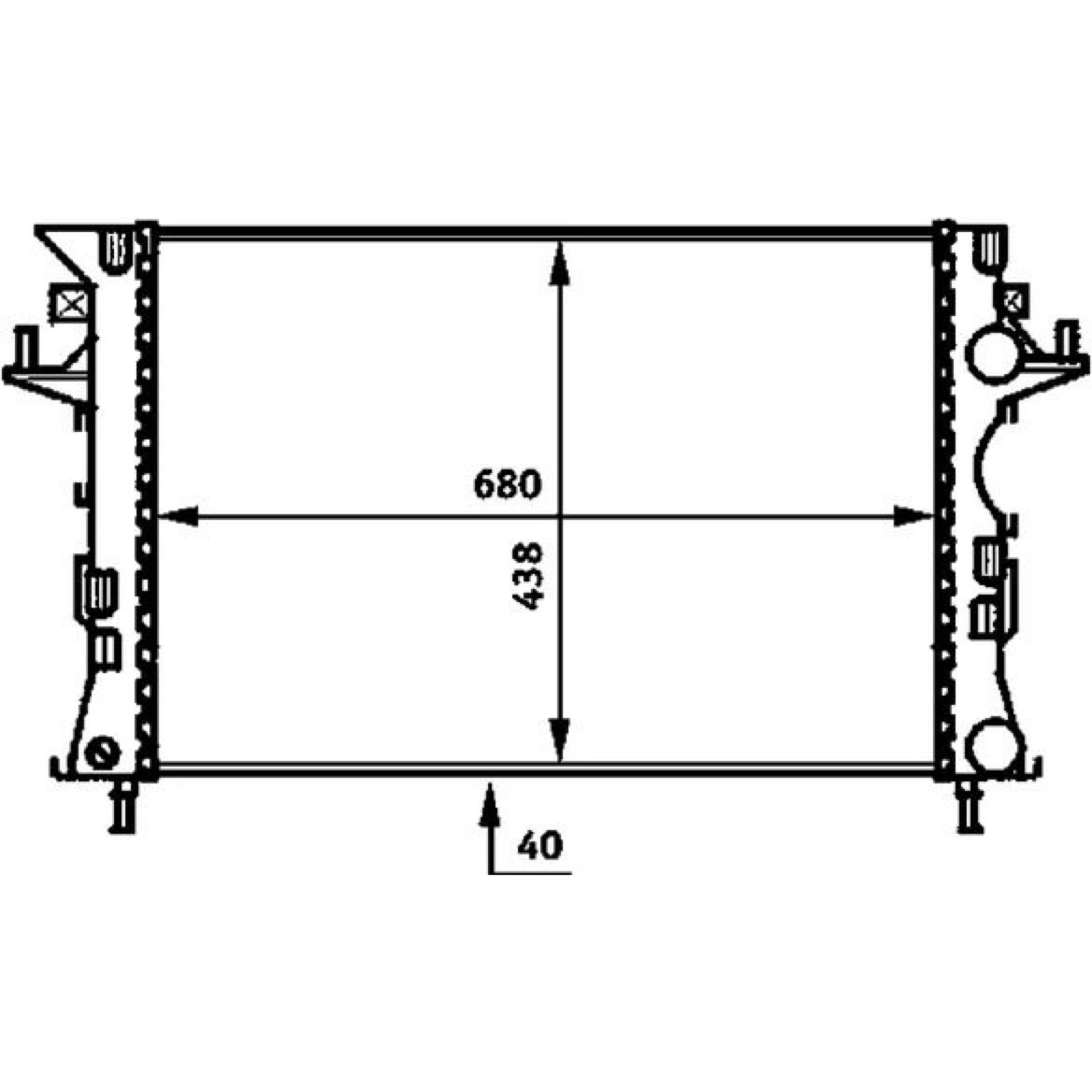 Kühler, Motorkühlung CR 462 000P