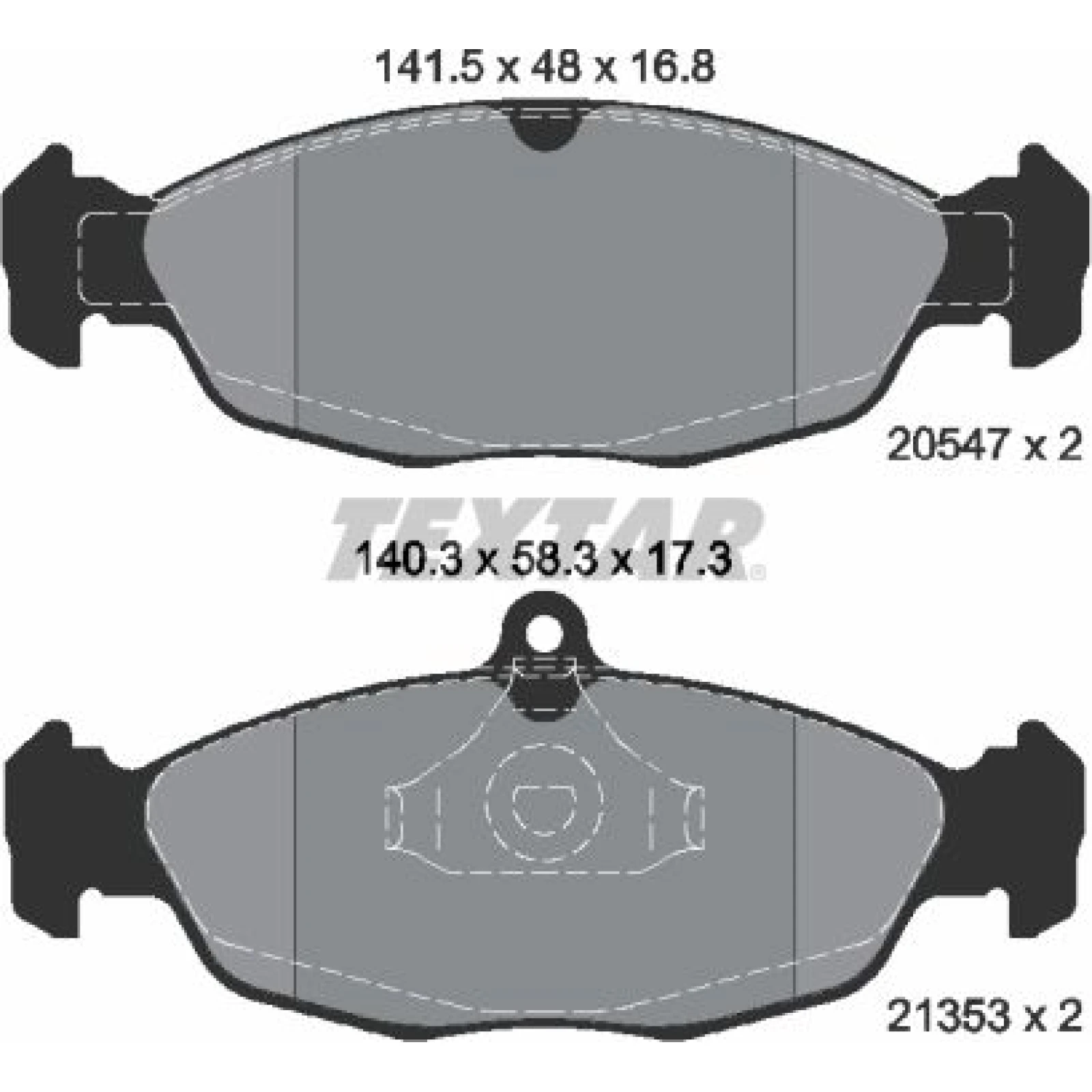 Bremsbelagsatz Opel P. Astra F/Co 2054701