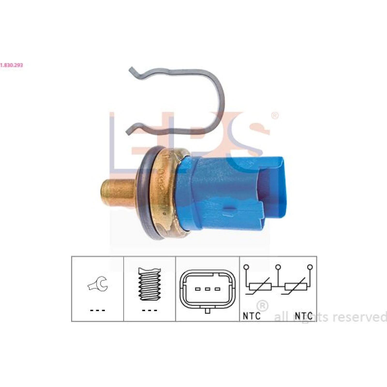 Sensor, Kühlmitteltemperatur 1.830.293