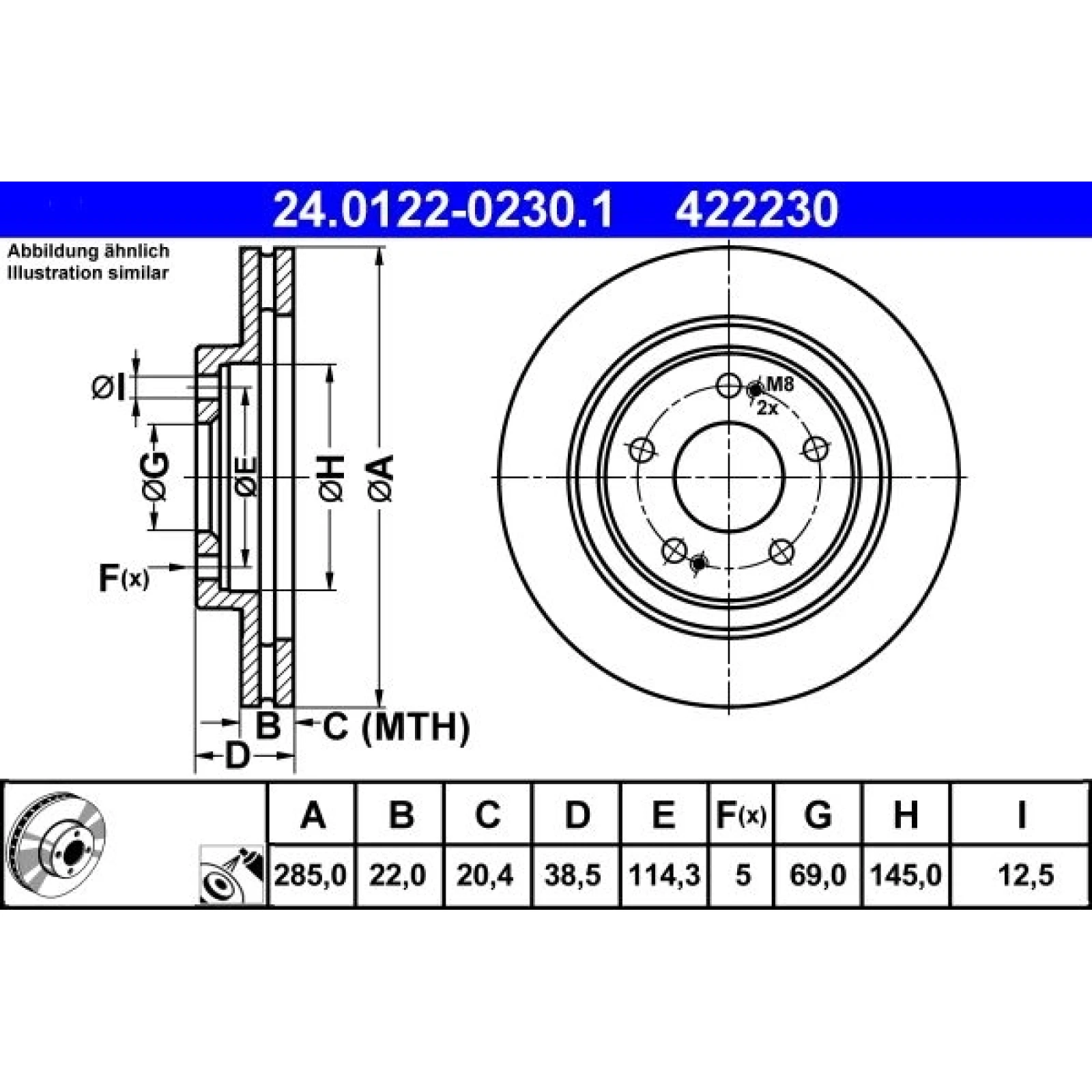 Bremsscheibe 24.0122-0230.1