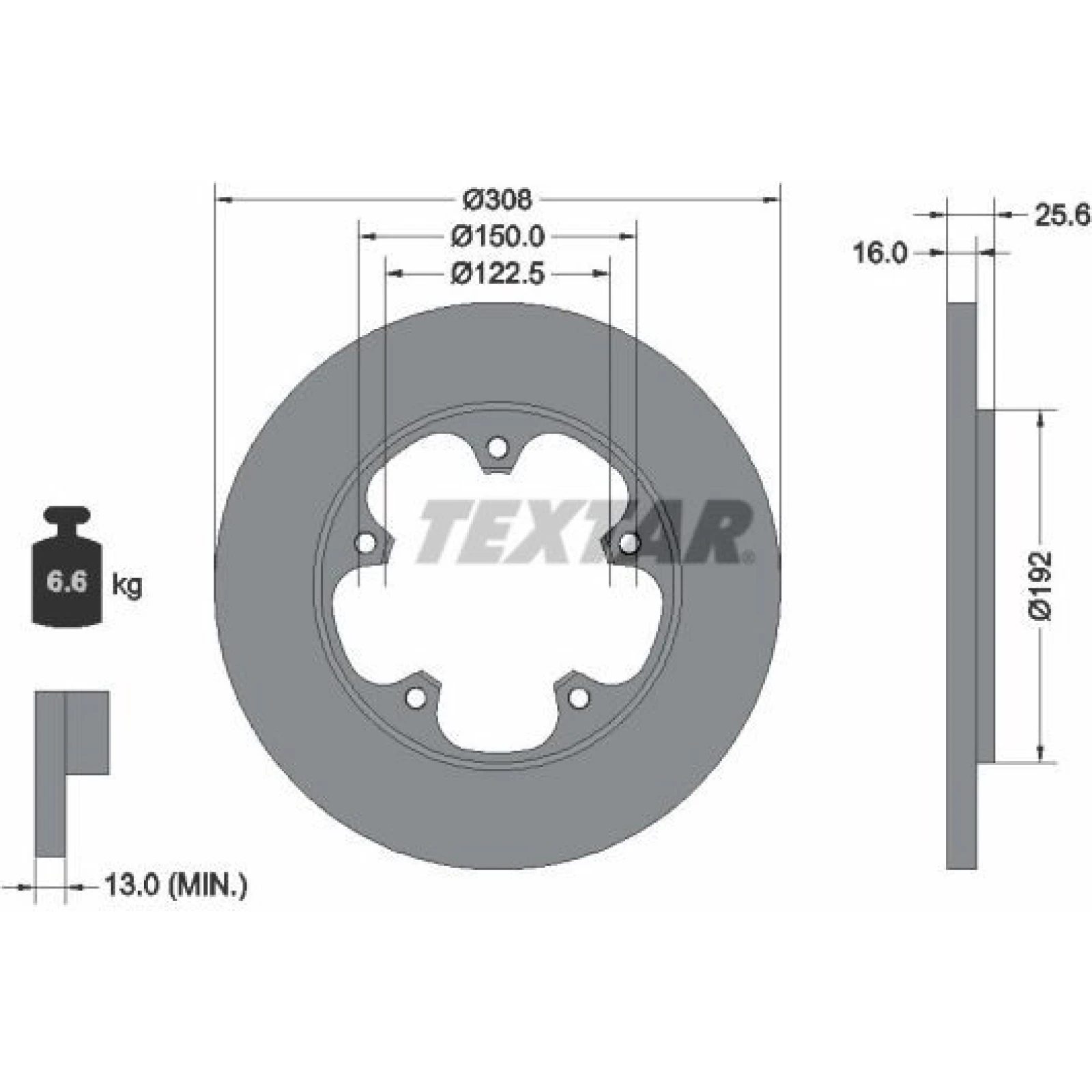 Bremsscheibe Ford T. Transit 2.2 Tdci 13 92274103