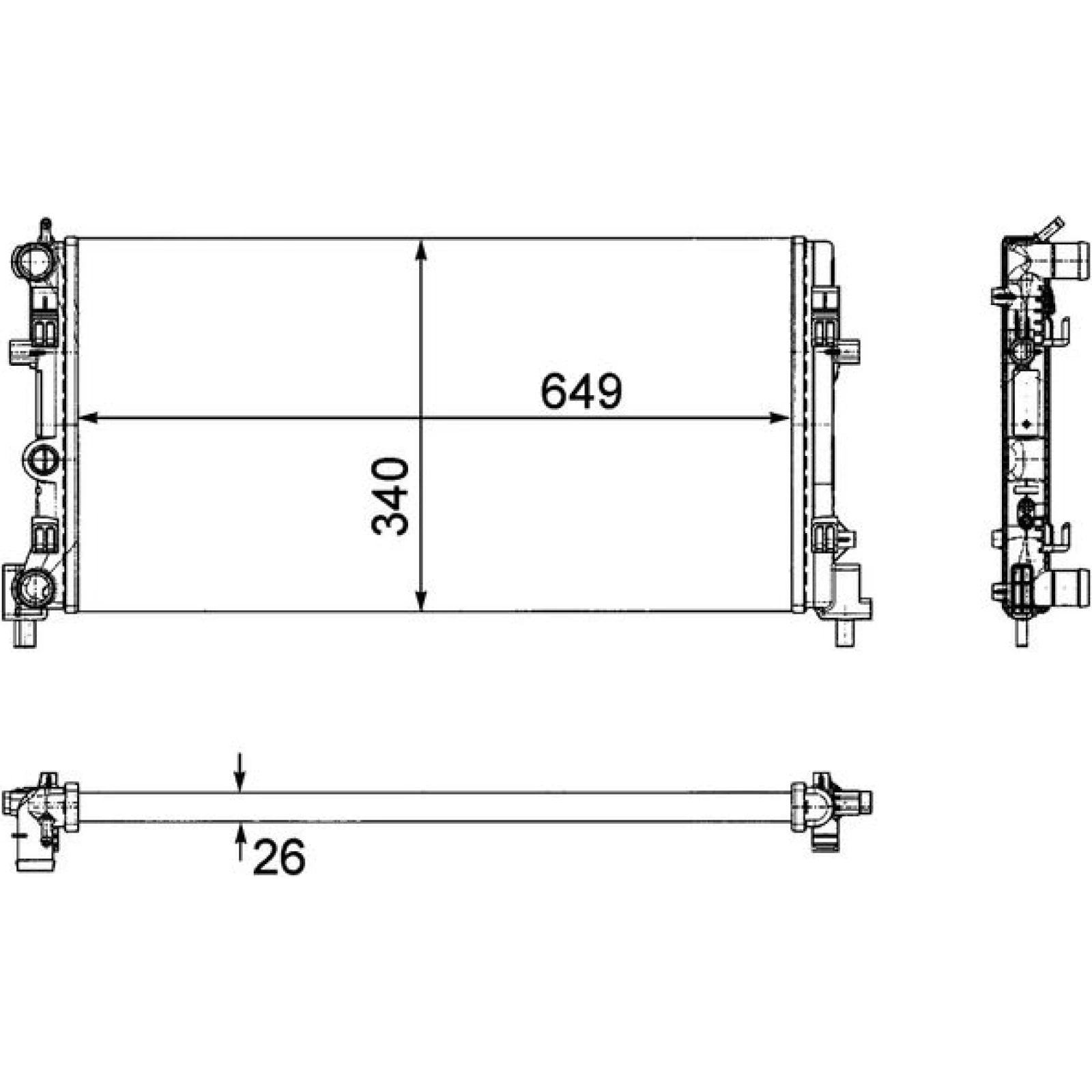 Kühler, Motorkühlung CR 1096 000P