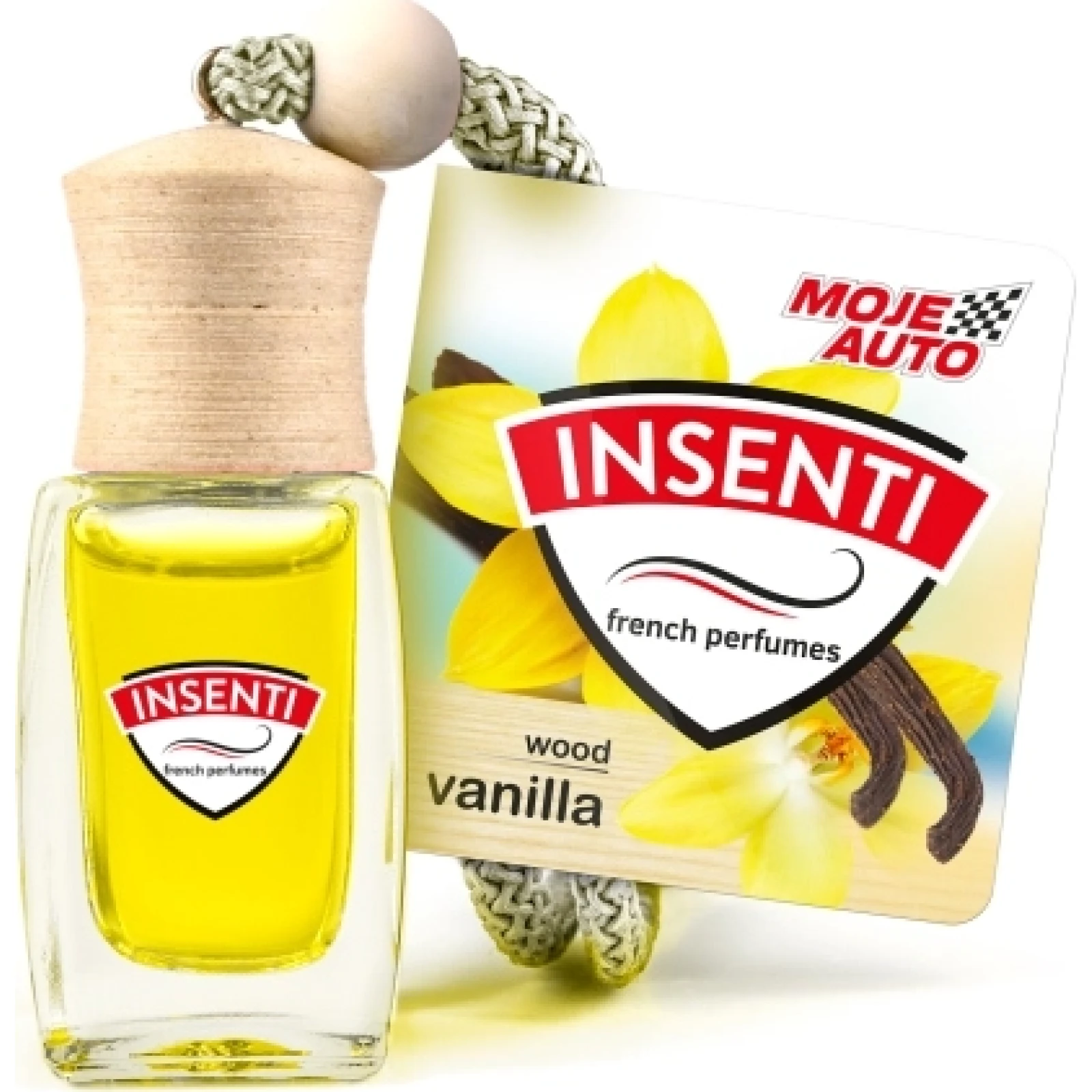 MOJE AUTO AMT15-101 Insenti Wood Lufterfrischer 8 ml – Vanille