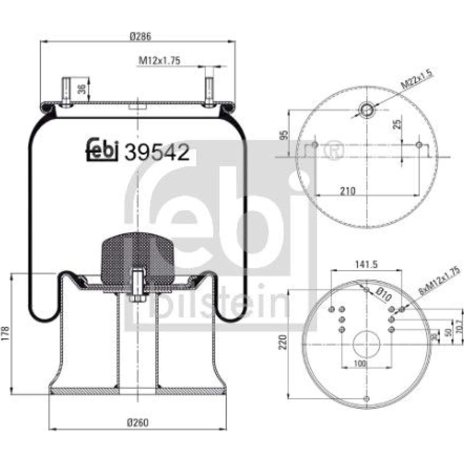 FEBI BILSTEIN Luftfeder 39542