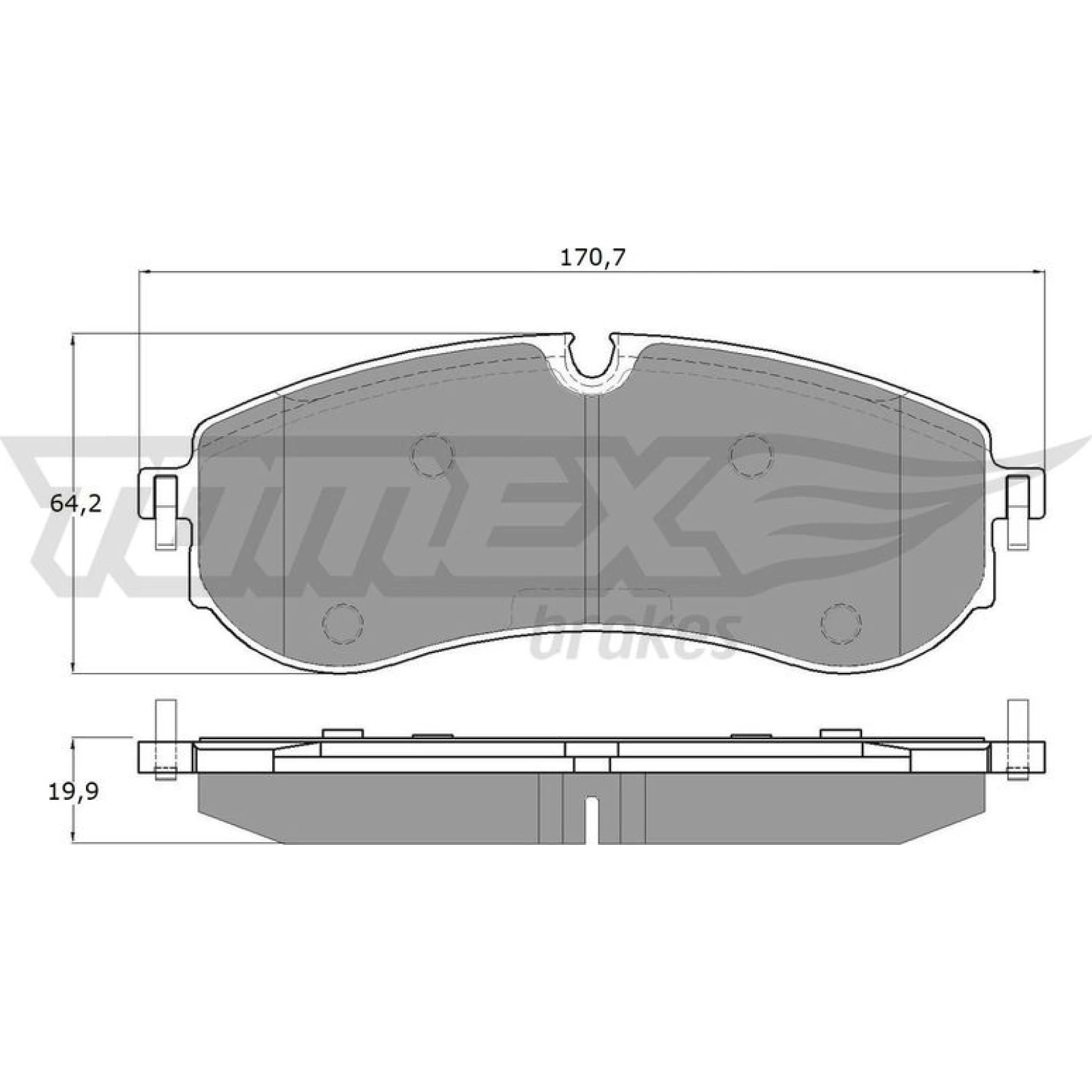 TOMEX brakes Bremsbelagsatz, Scheibenbremse TX 19-97