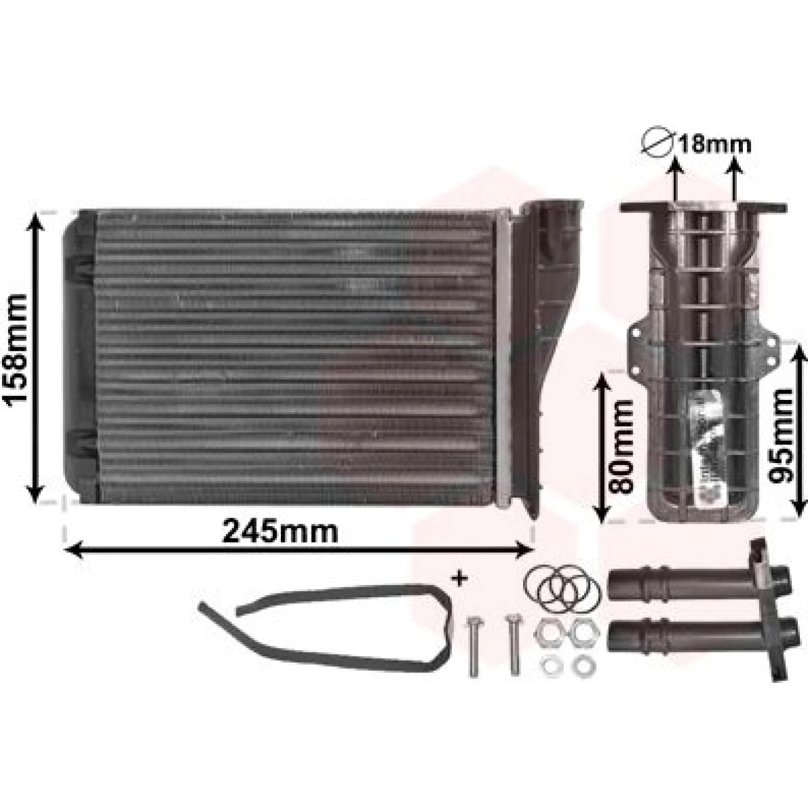 VAN WEZEL Wärmetauscher, Innenraumheizung 43006249