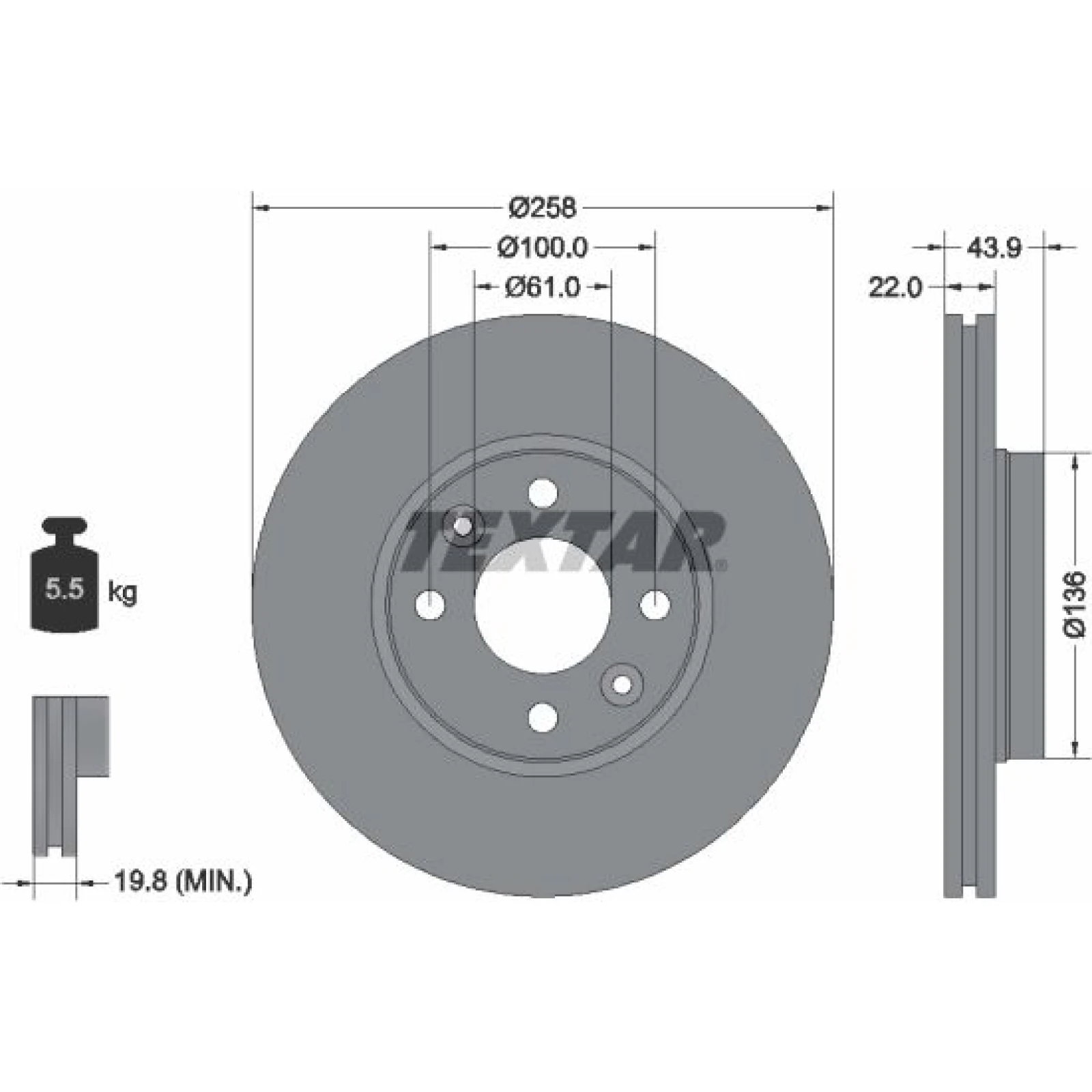 Bremsscheibe Renault P. Kangoo 08- Ko A 14/Dacia Lodgy/Dokker 92241503