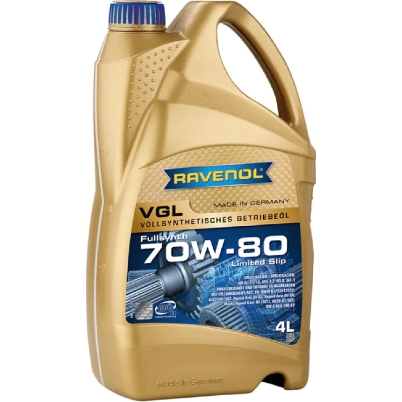 Ravenol Íl 70W80 4L Vgl Ls / Gl5+ / Mil-L-2105 D / Synt 1221112-004-01-999