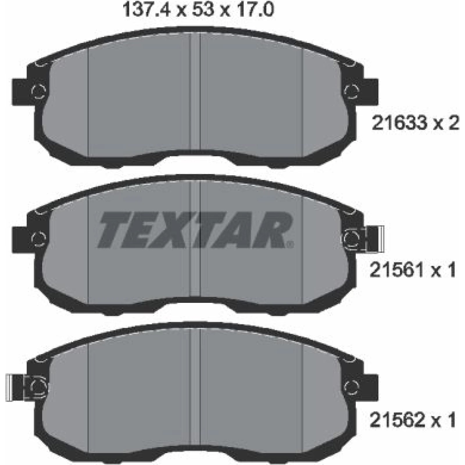 Bremsbelagsatz Nissan P. Maxima 2156101