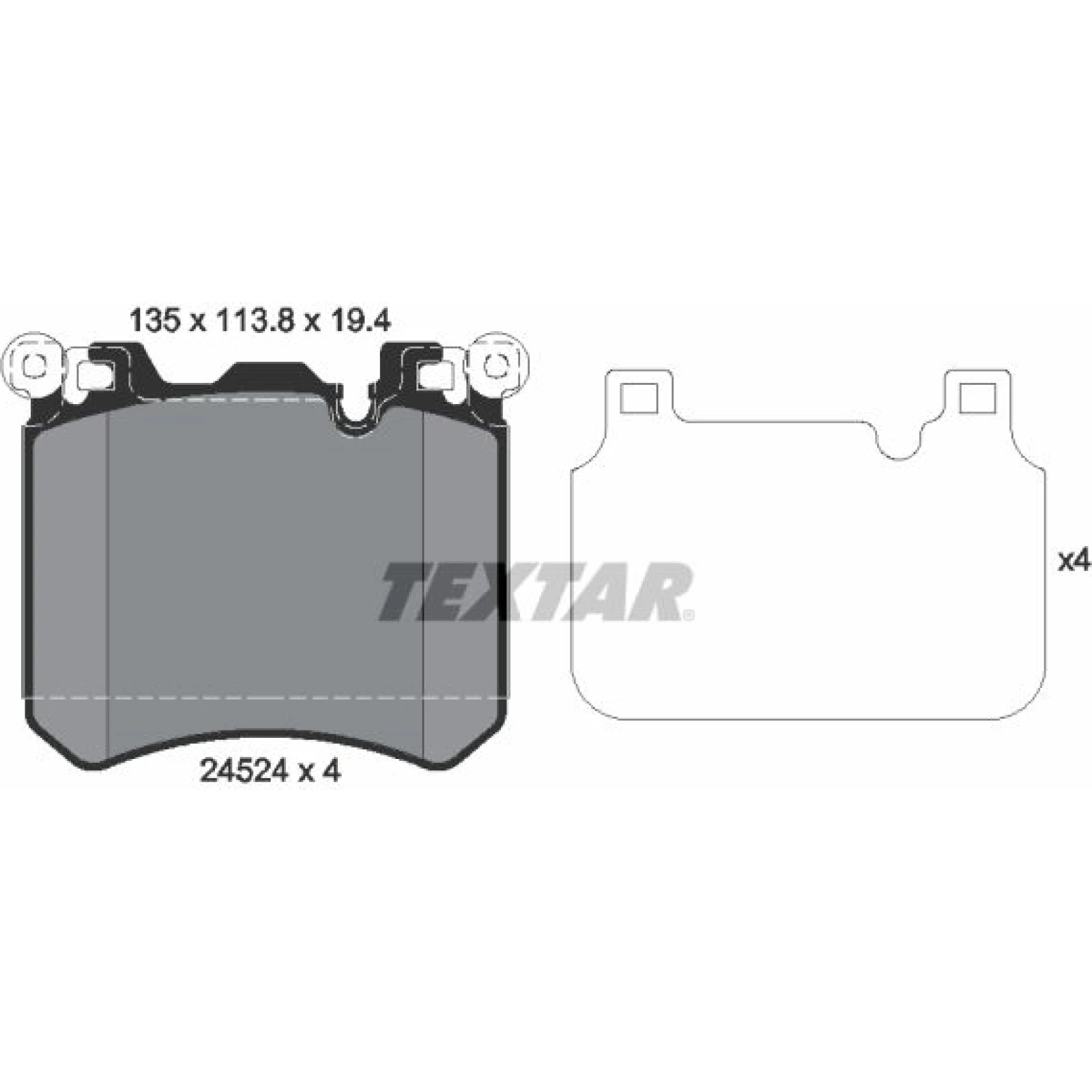 Bremsbelagsatz Bmw S. E70/E71 X5/X6 09- M Version 2452401