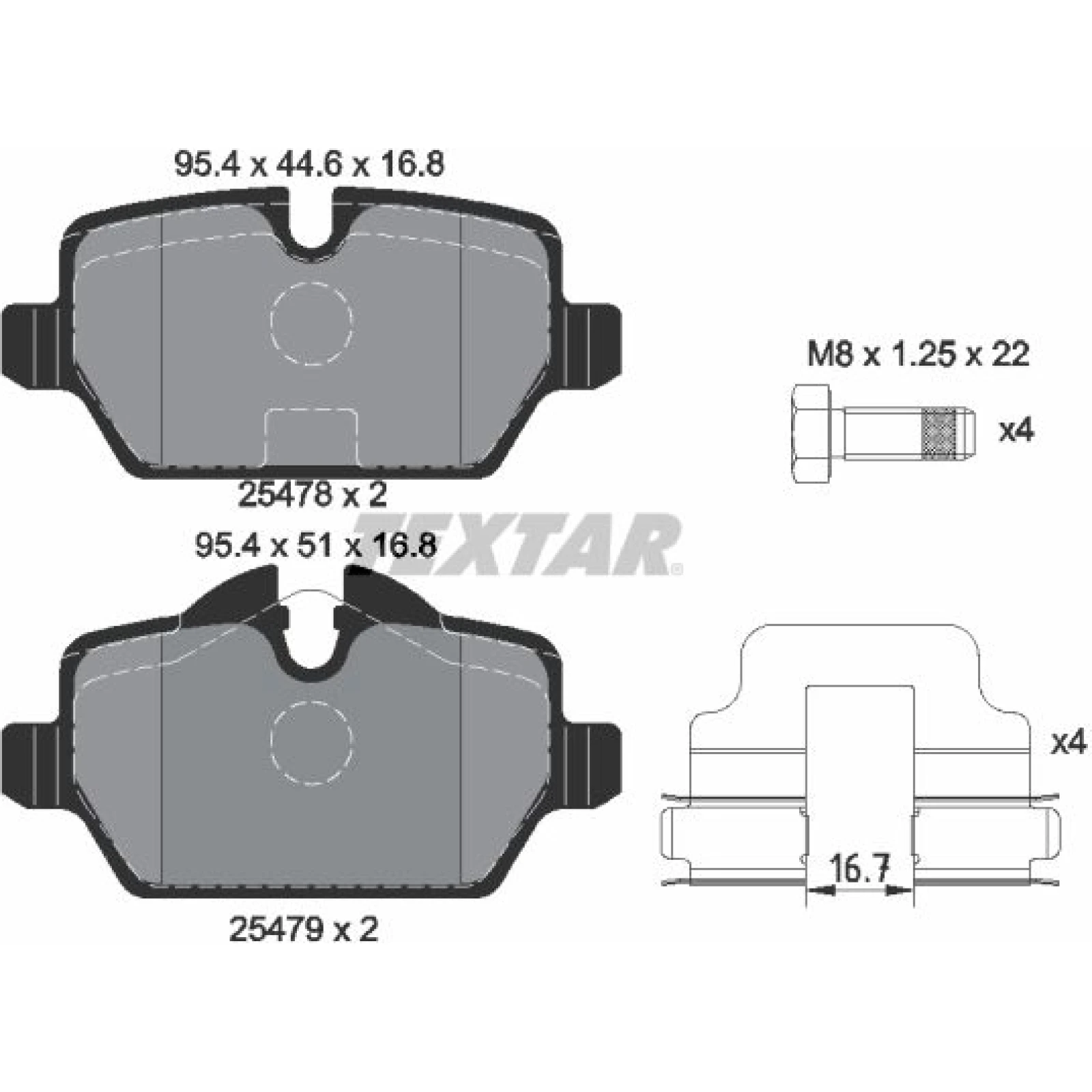 Bremsbelagsatz Mini T. Mini Cooper 10- Countryman 2547801