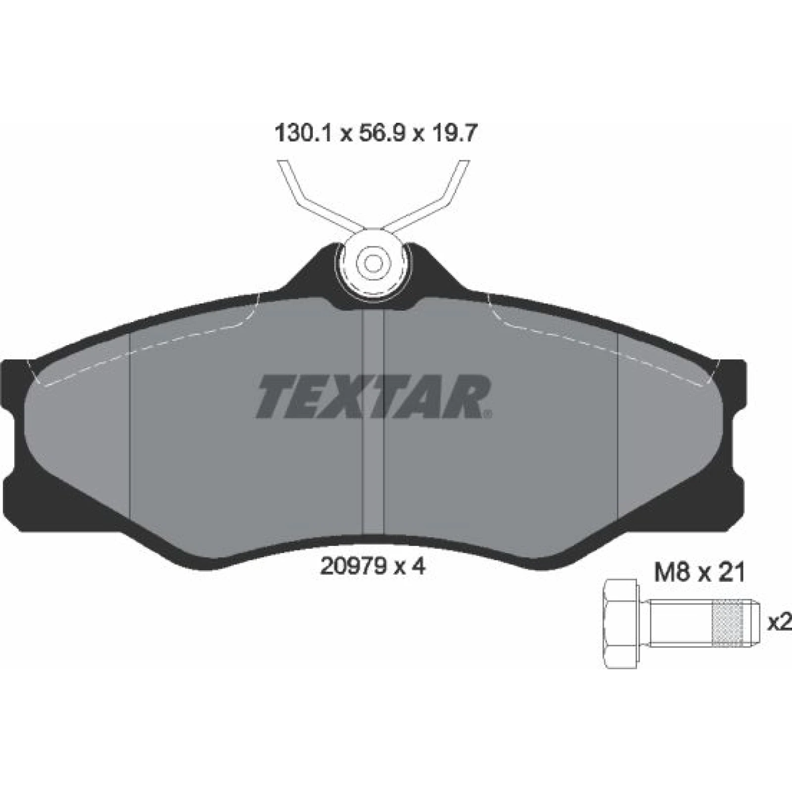 Bremsbelagsatz Vw P. T2 85-92 2097904