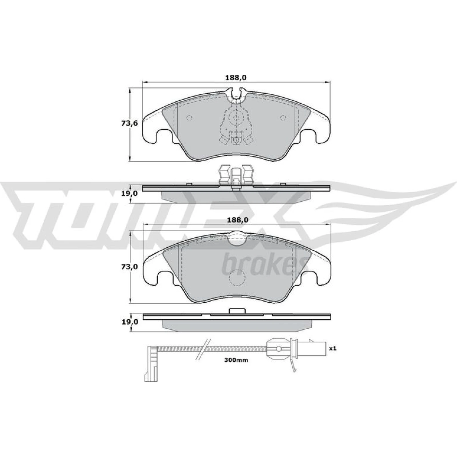 TOMEX brakes Bremsbelagsatz, Scheibenbremse TX 17-13