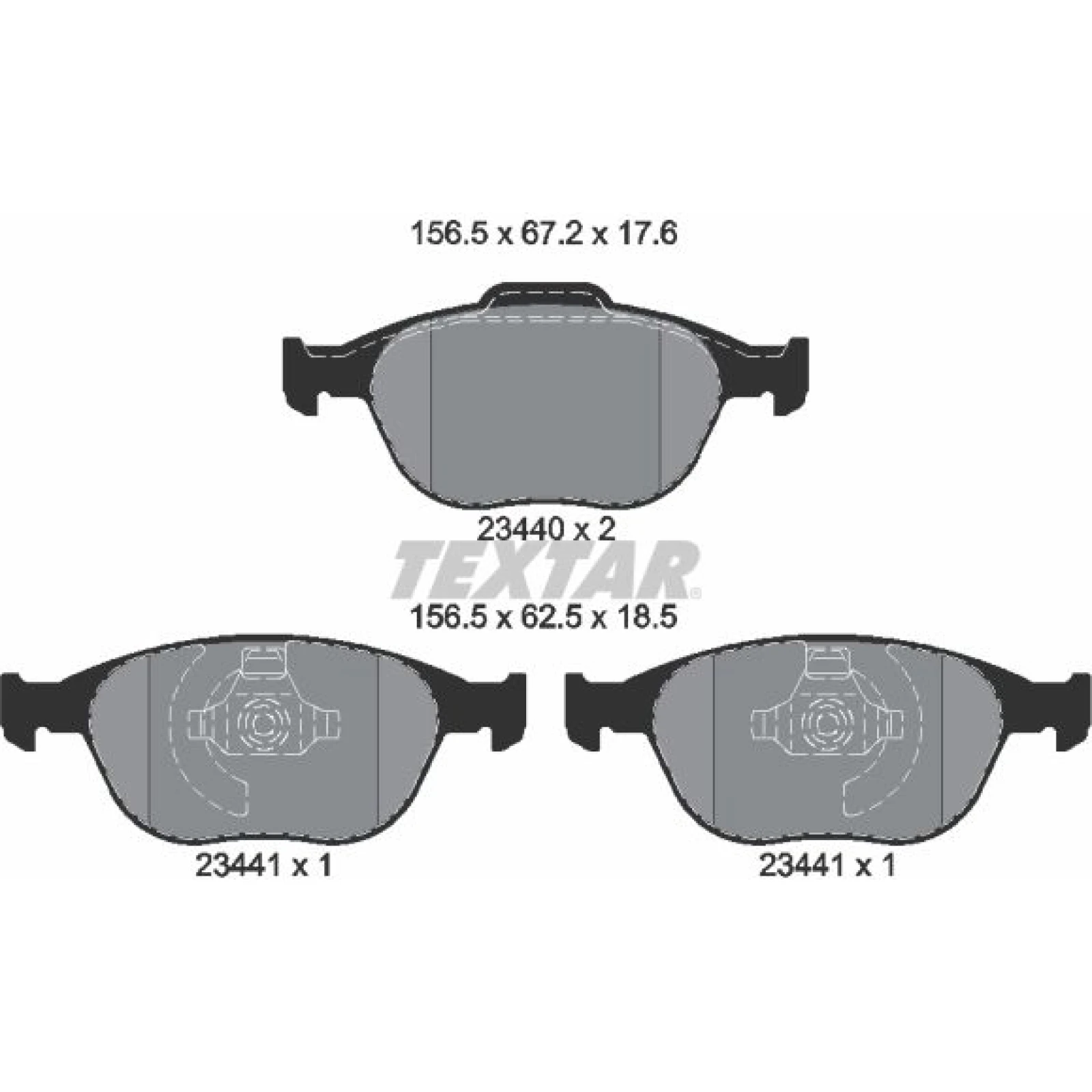 Bremsbelagsatz Ford P. Transit Connect 02-/Focus 02-St170 2344004