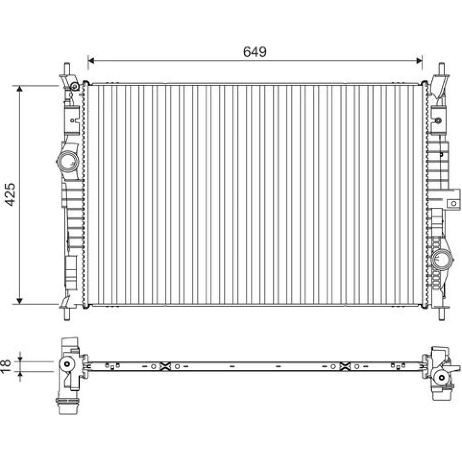 VALEO Motorkühler 701109
