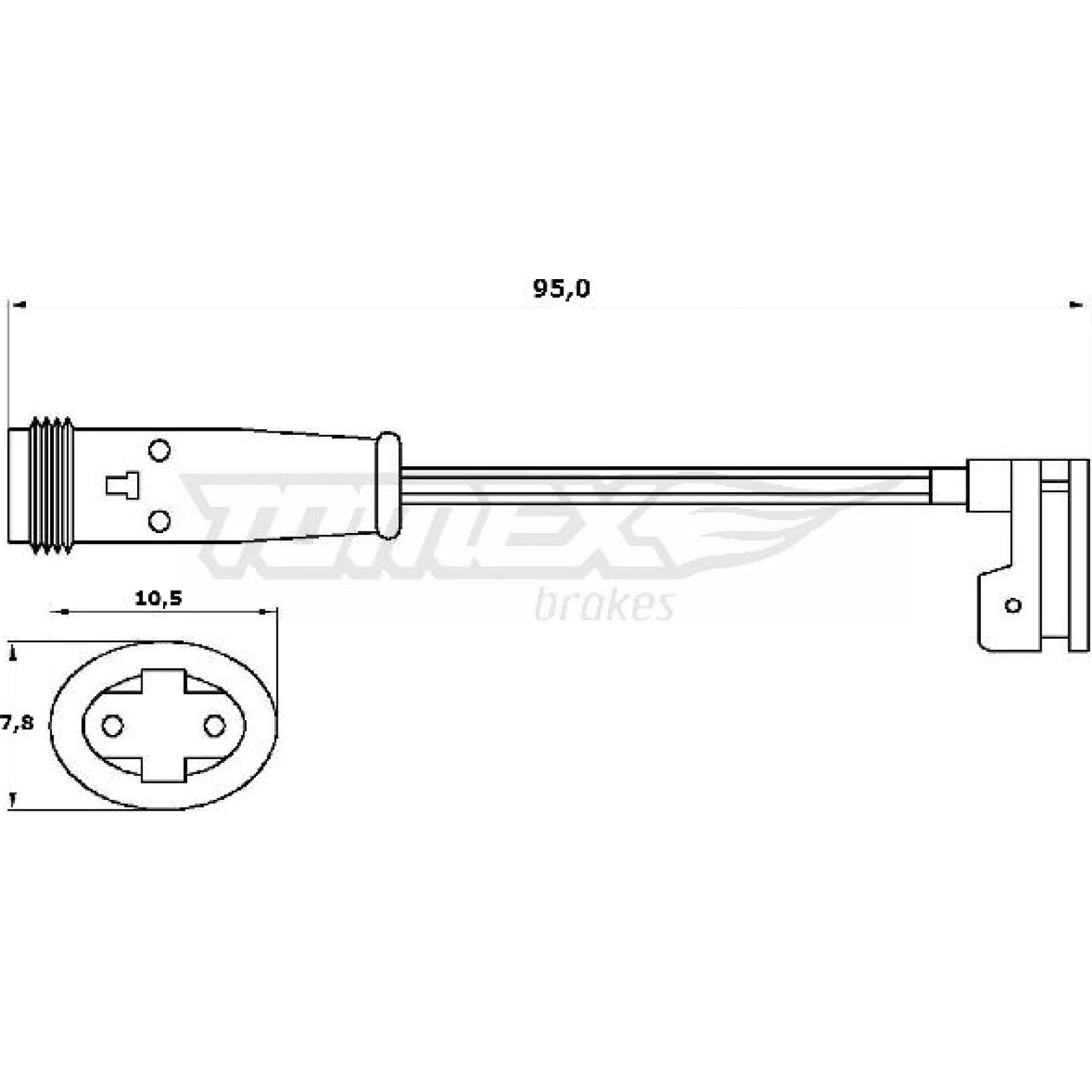 TOMEX brakes Warnkontakt, Bremsbelagverschleiß TX 30-56