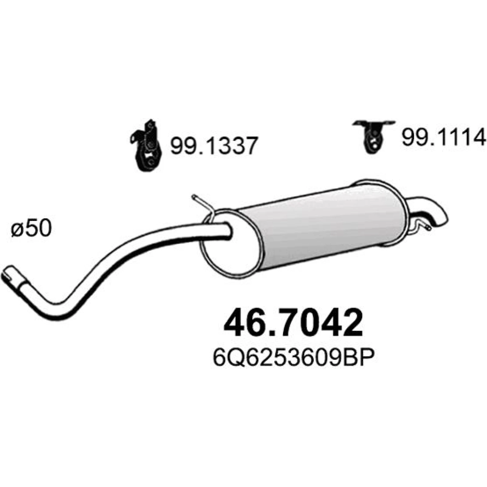 ASSO Endschalldämpfer 46.7042