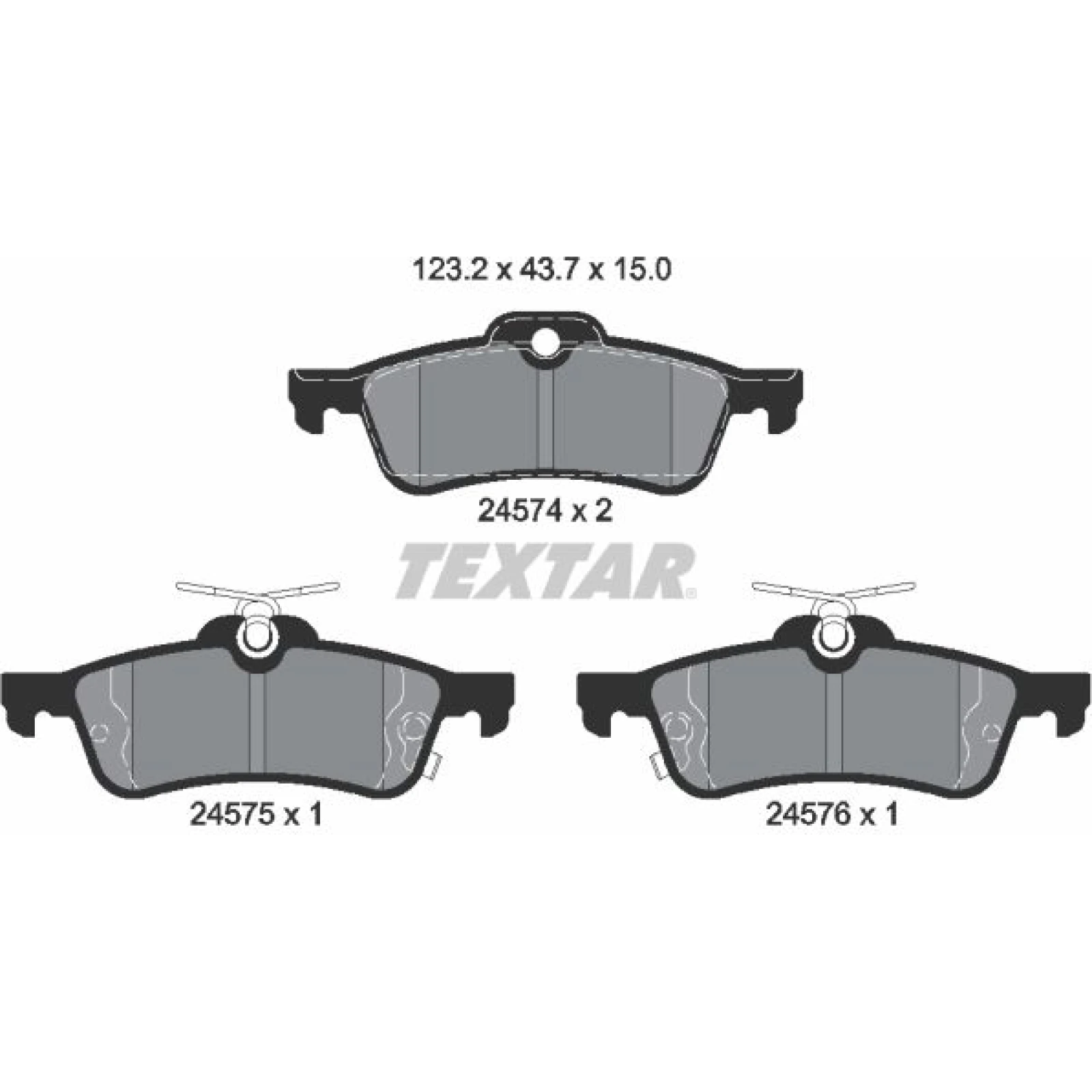 Textar Bremsbelagsatz 2457401