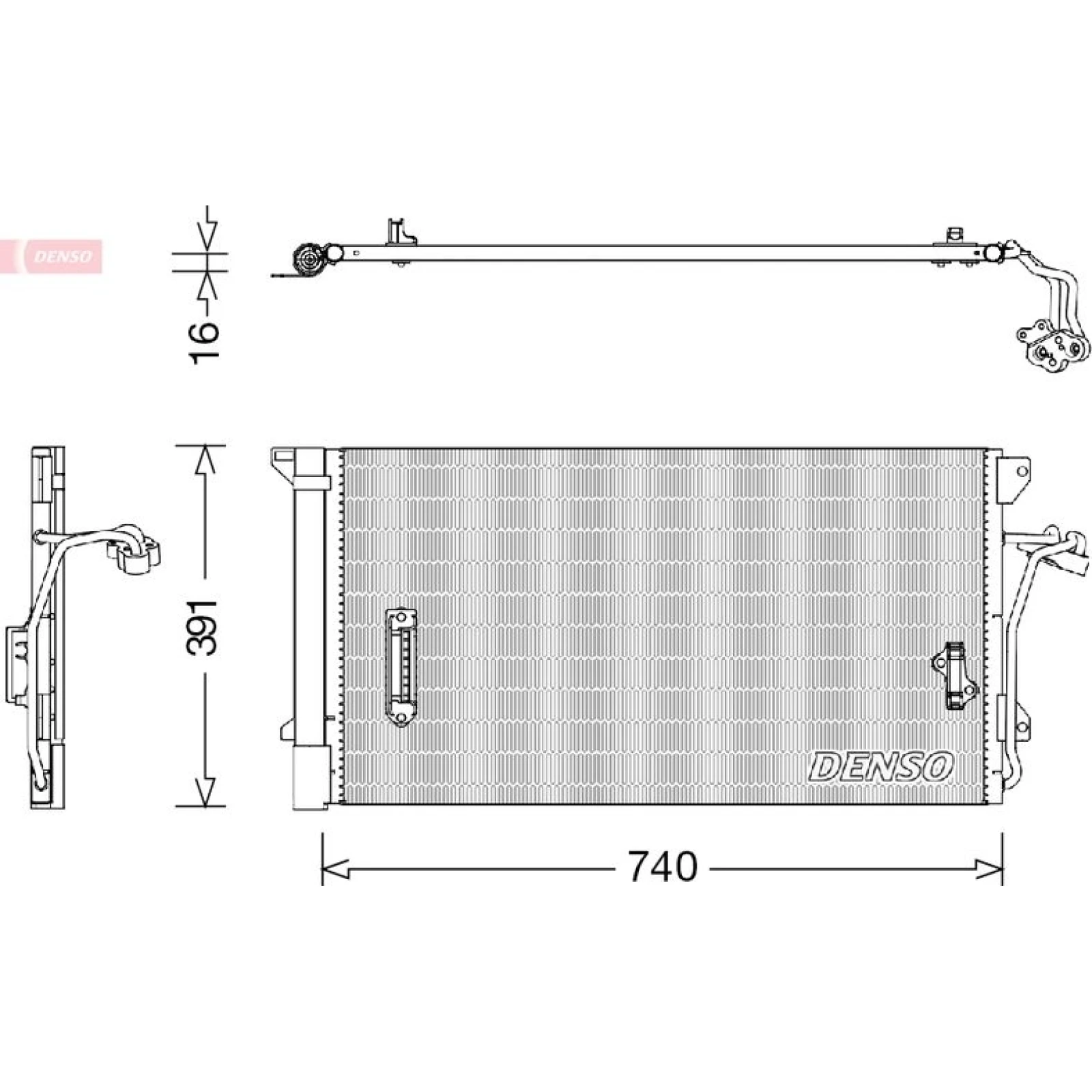 DENSO Klimaanlagenkühler DCN02027