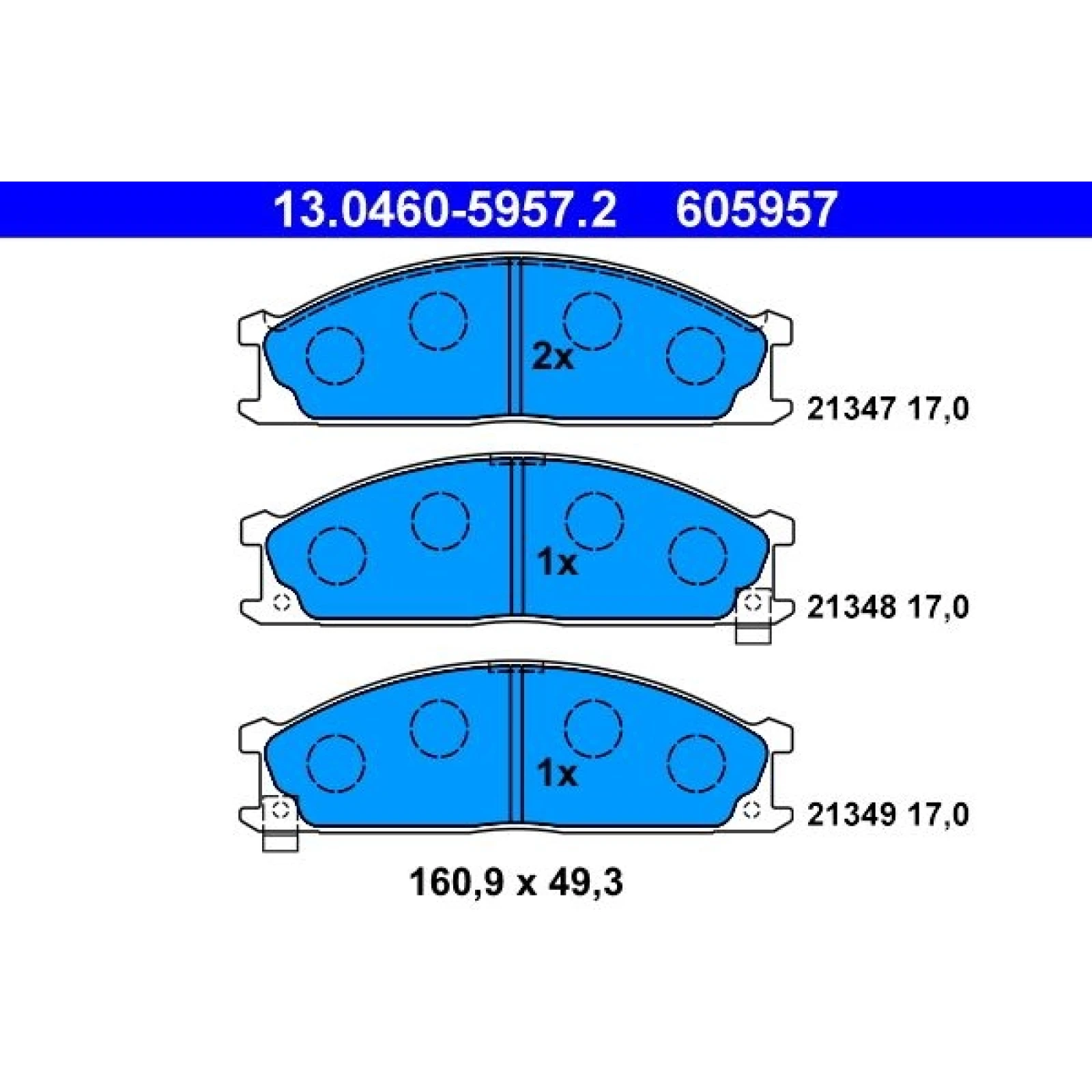 ATE Bremsbeläge 13.0460-5957.2