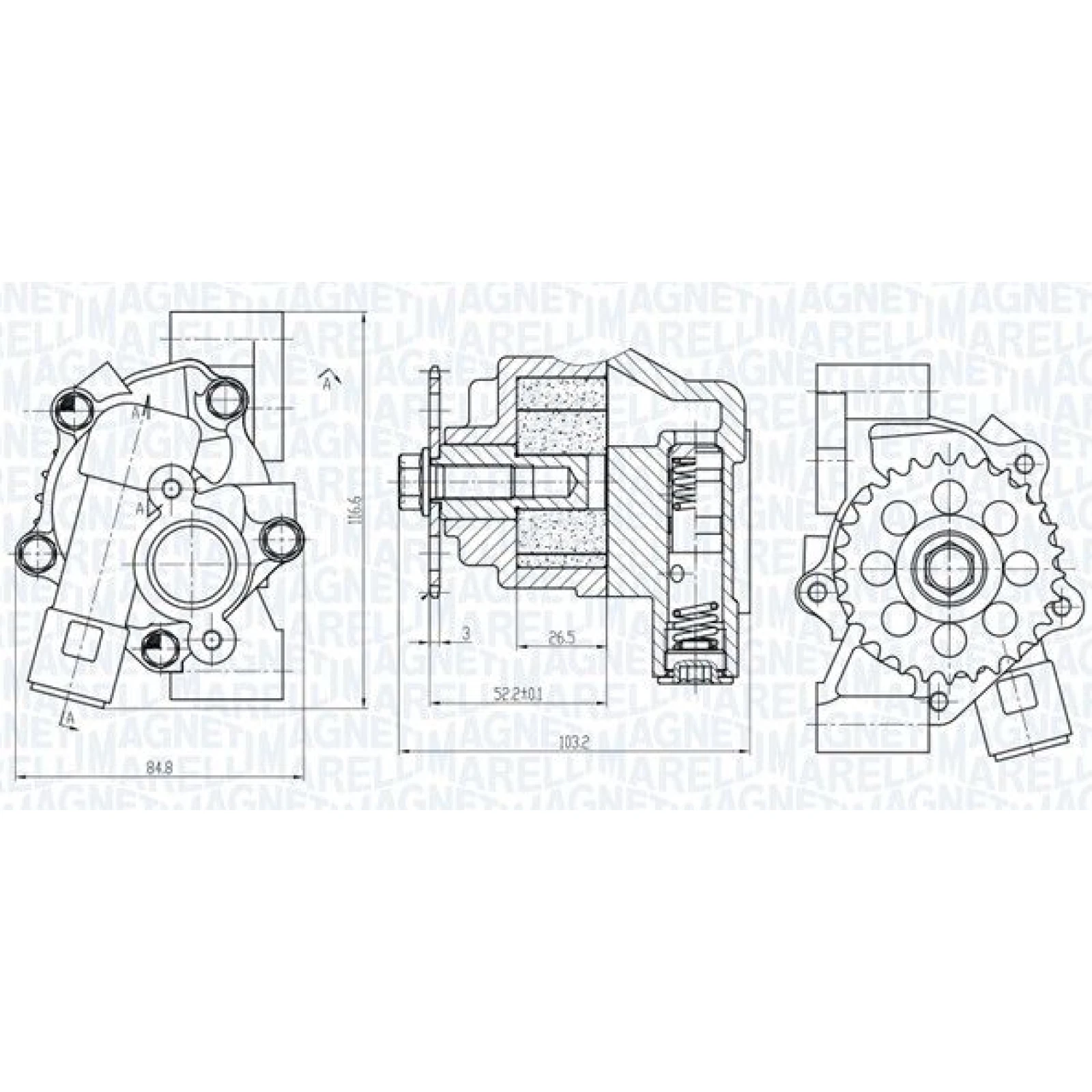 MAGNETI MARELLI Ölpumpe 351516000099