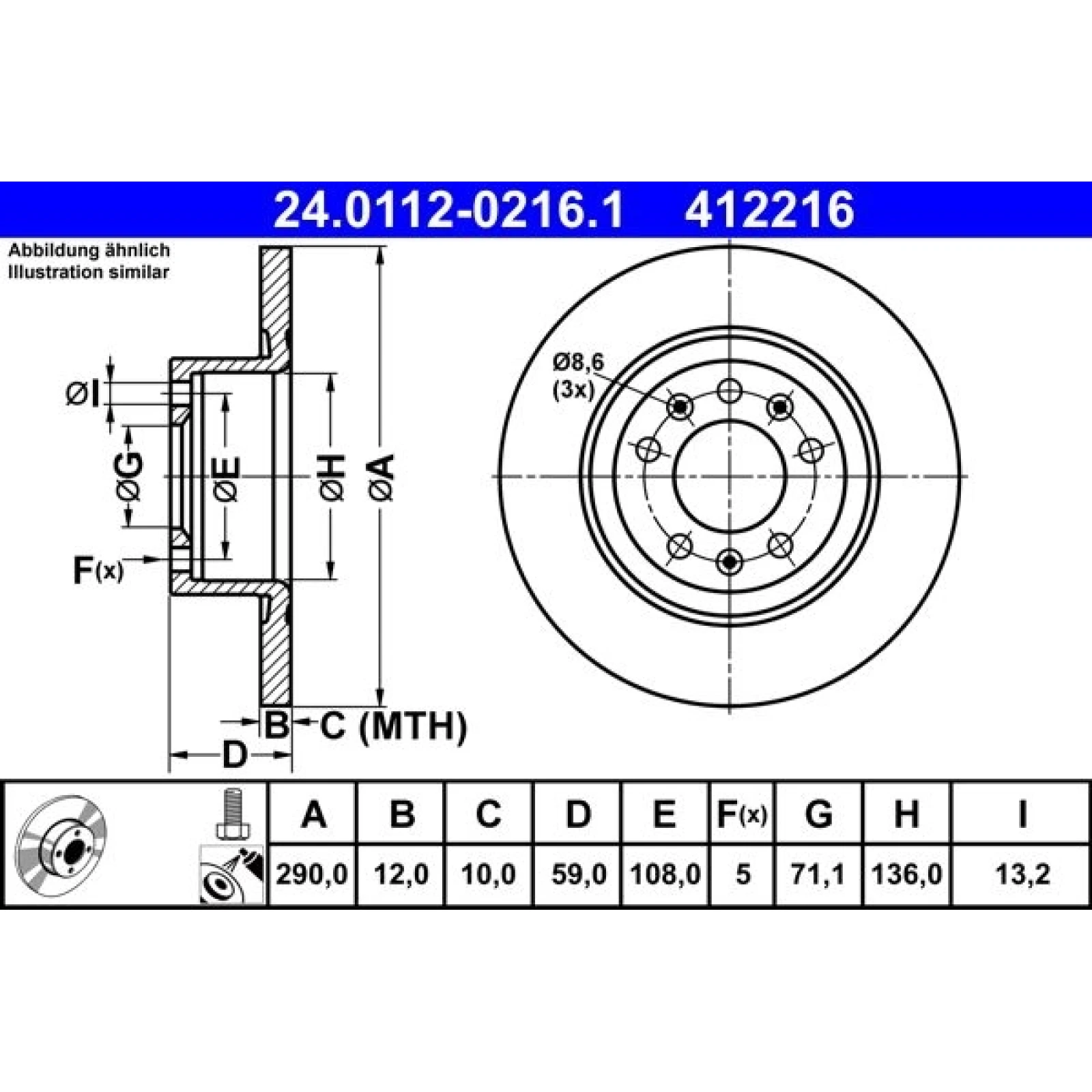 Bremsscheibe 24.0112-0216.1