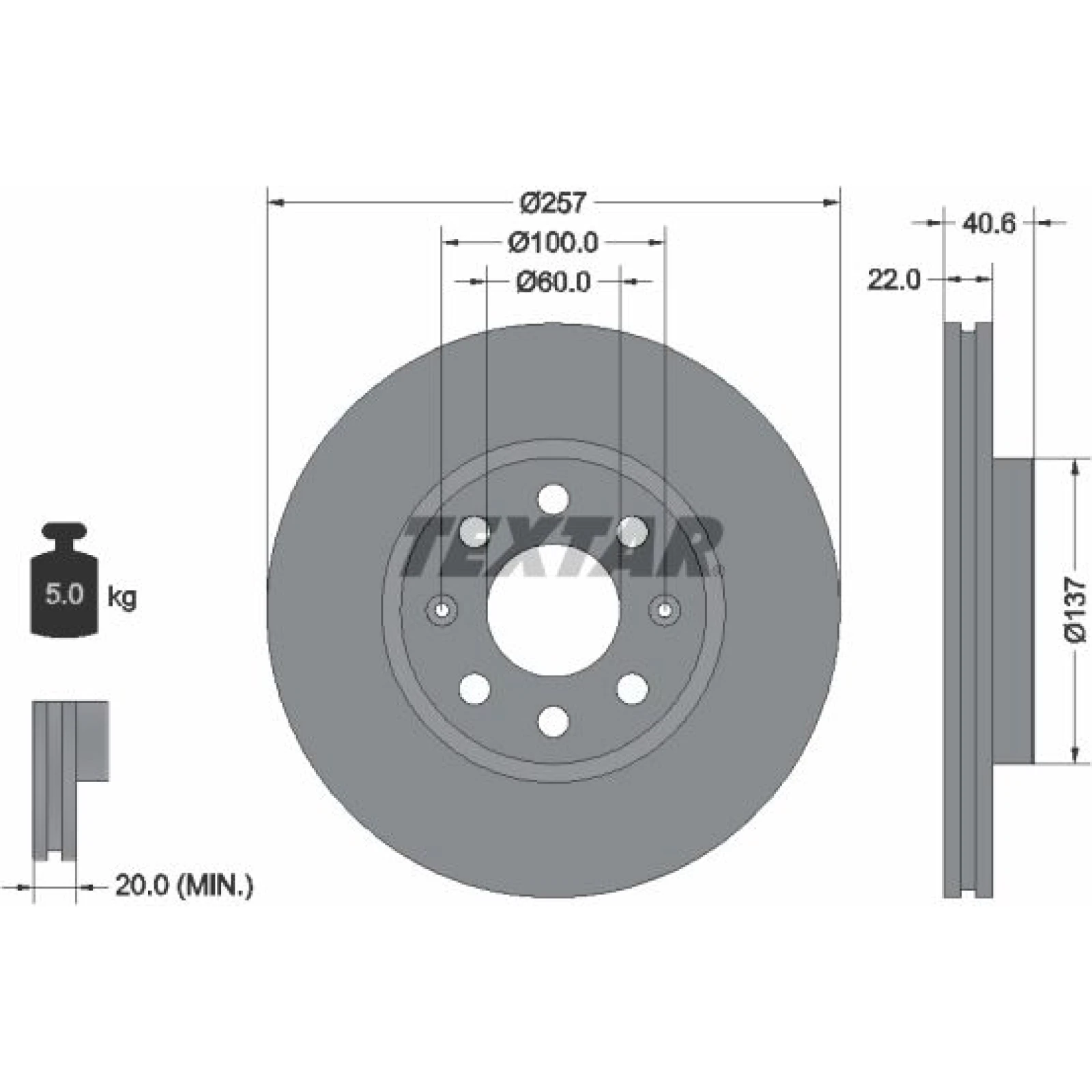 Bremsscheibe Fiat P. Grande Punto/Corsa D 06-/Adam 92145703