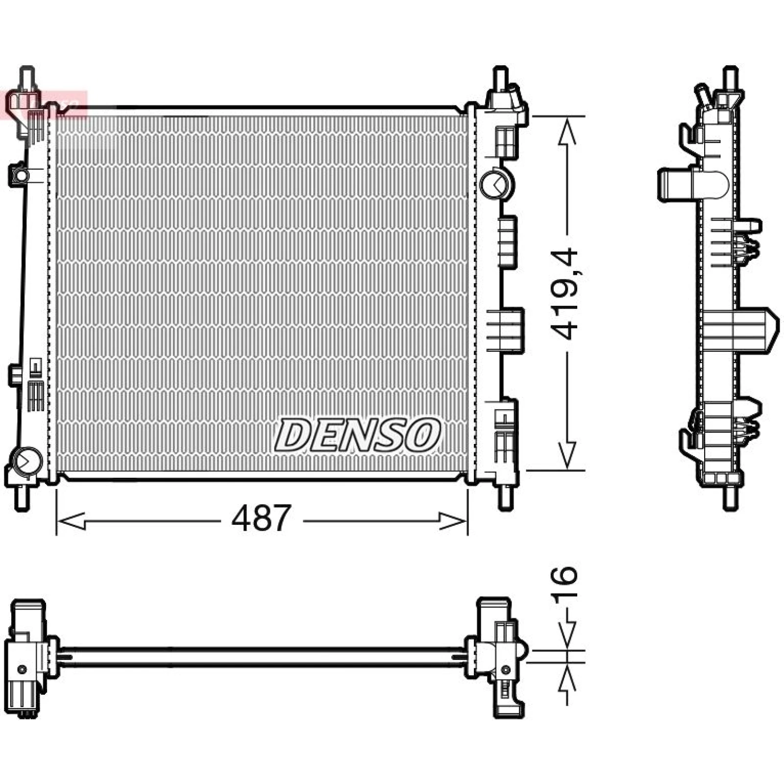 DENSO Kühler, Motorkühlung DRM46069